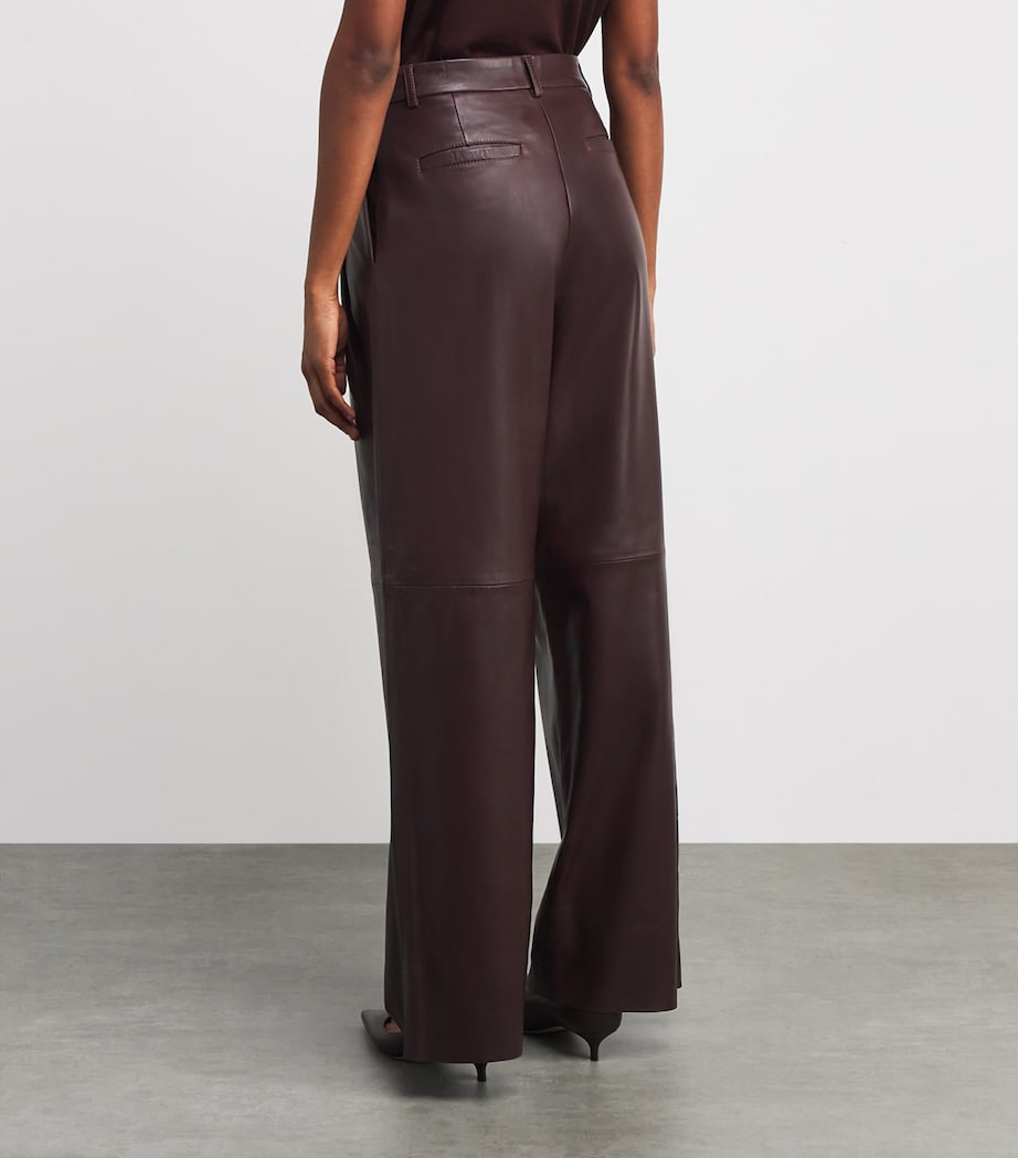 Leather Pleated Trousers MOSTO Image 4
