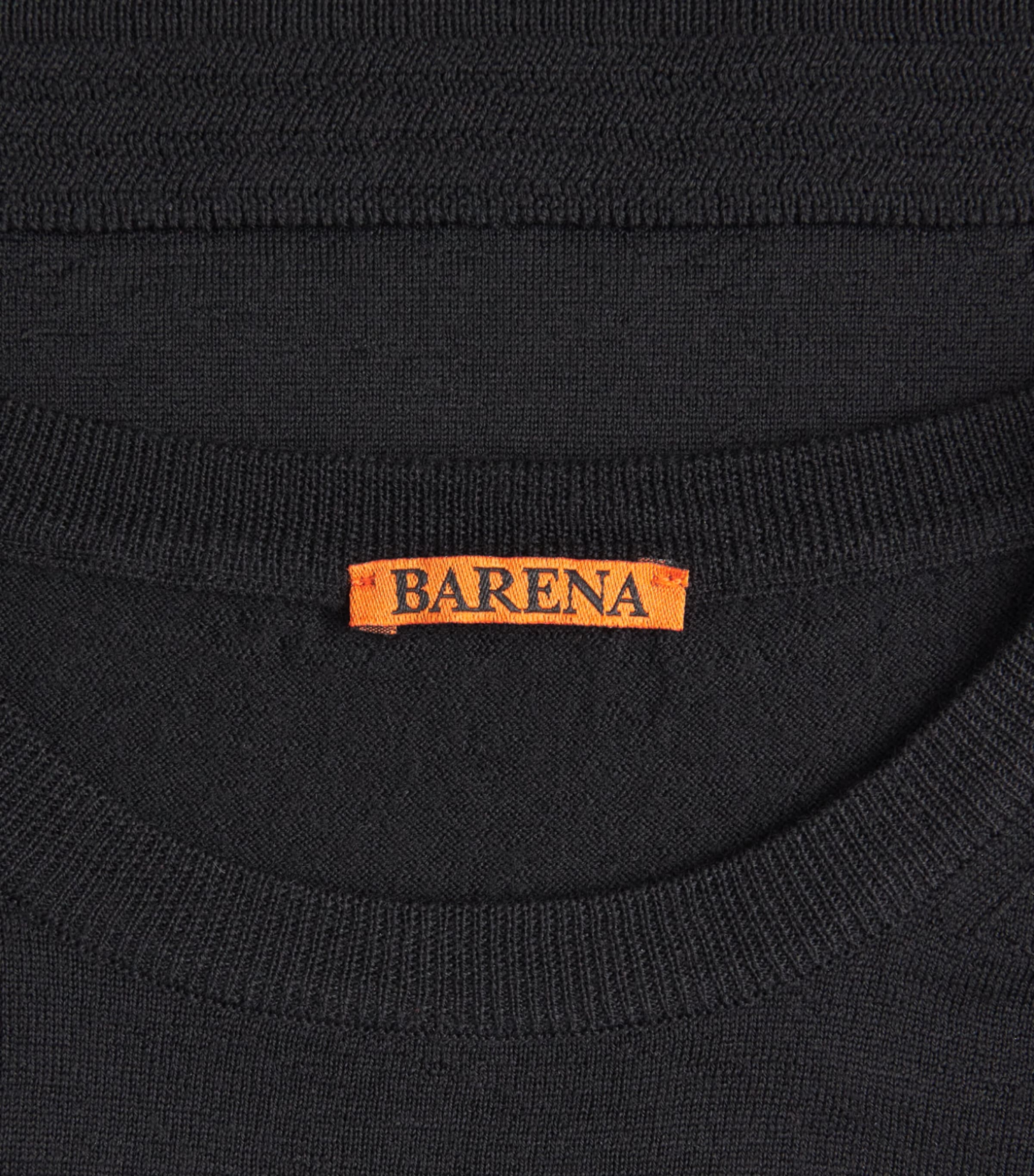 Barena Mens Merino Crew-Neck Sweater Nero Image 6
