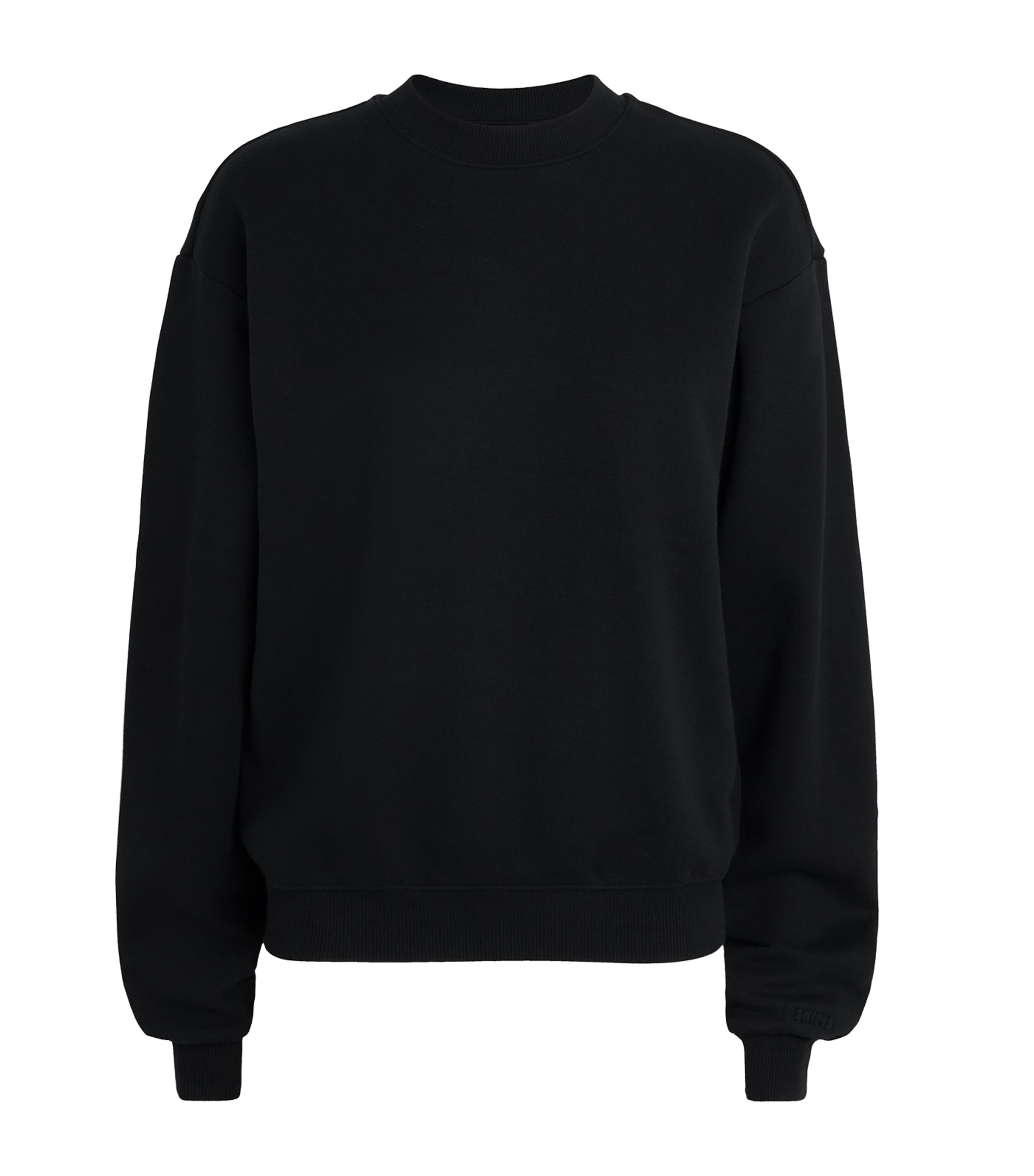 Skims Cotton-blend Fleece Classic Sweatshirt In Black