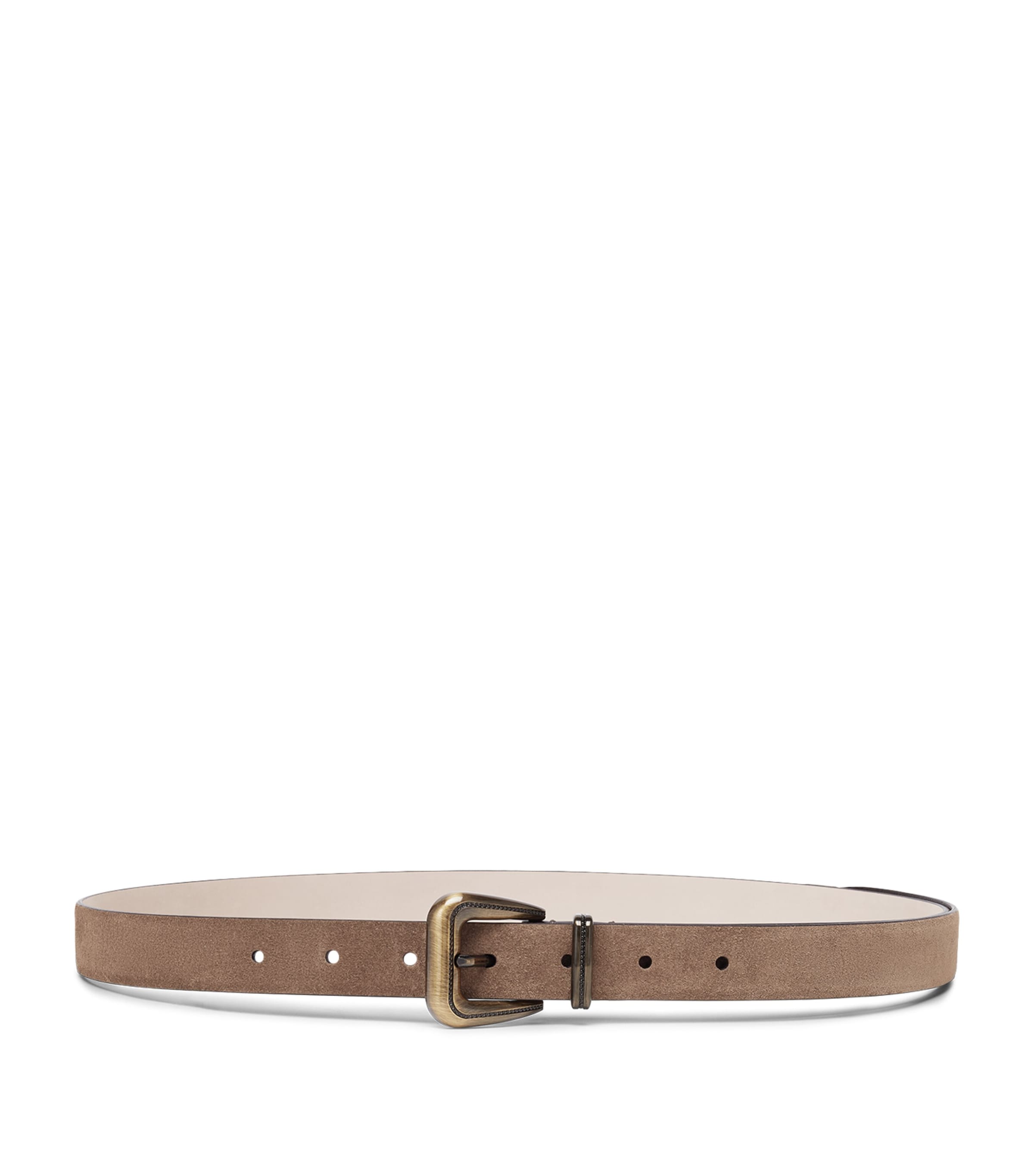Brunello Cucinelli Suede Belt In Brown
