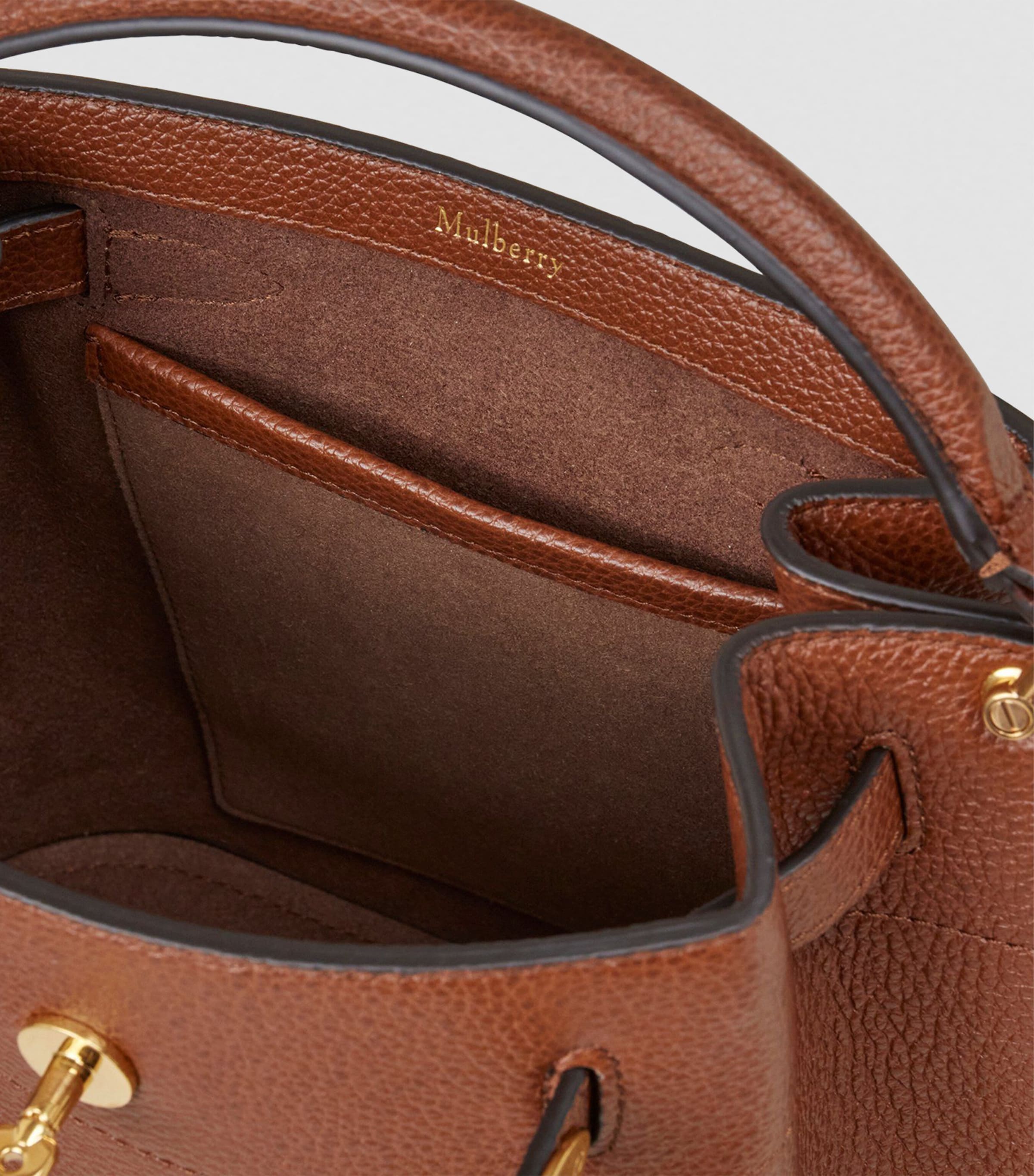 Leather Islington Bucket Bag OAK Image 3