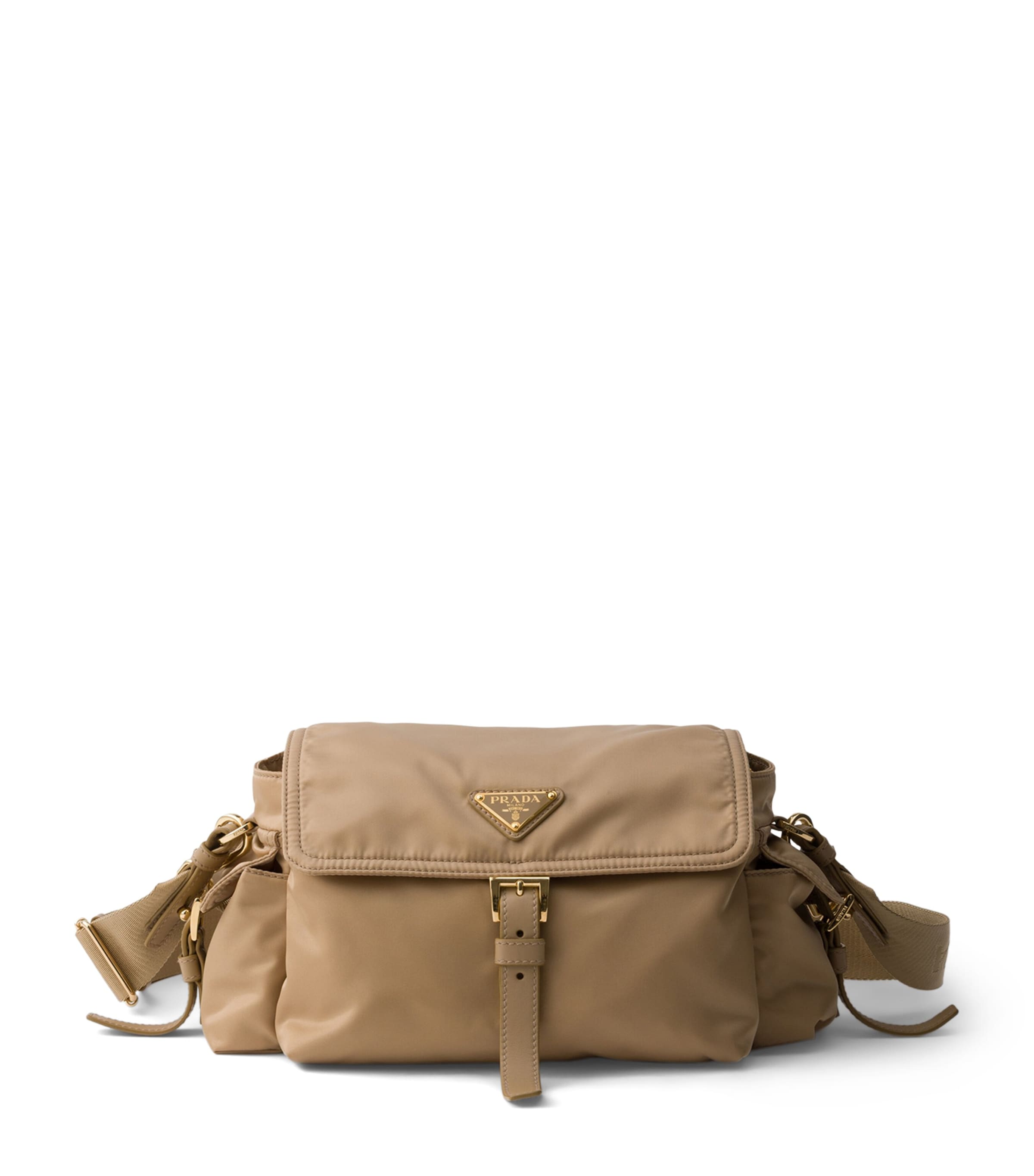 Prada Medium Re-Nylon Shoulder Bag Brown Image 1