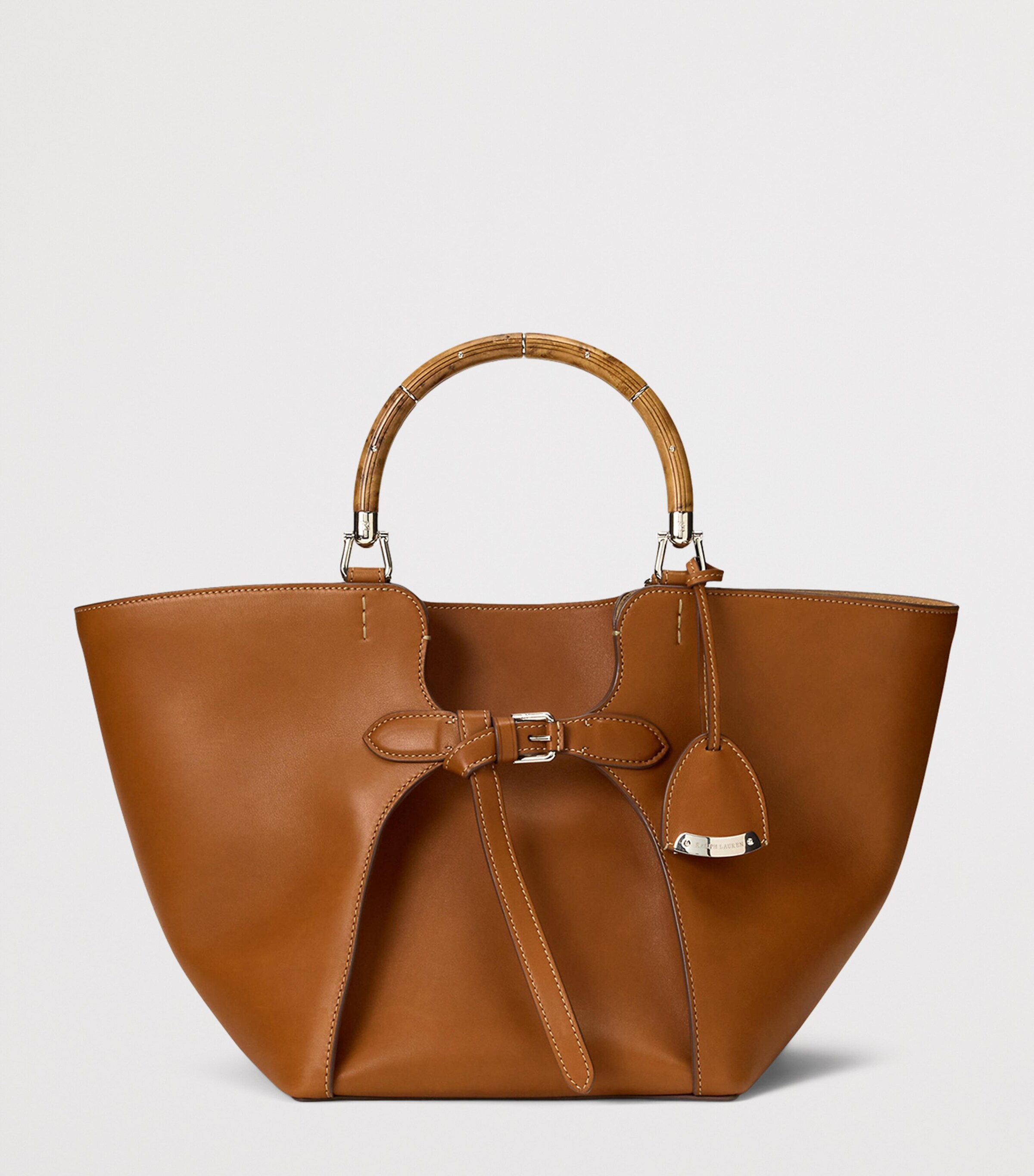 Ralph Lauren Collection Leather Ralph Tote Bag Rl Gold Image 7