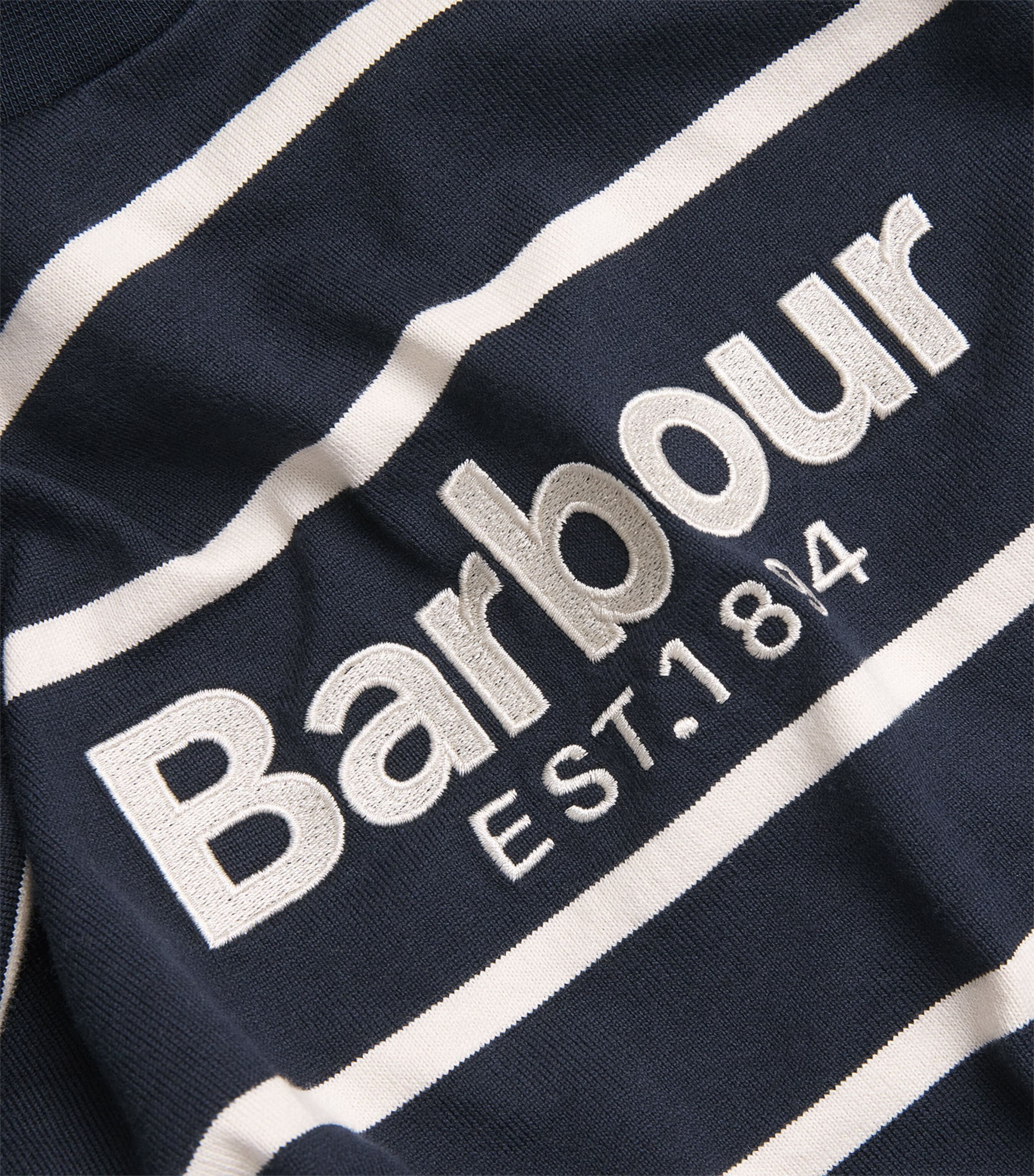 Cotton Logo Sweatshirt DARK NAVY/ECRU STRPE Image 5