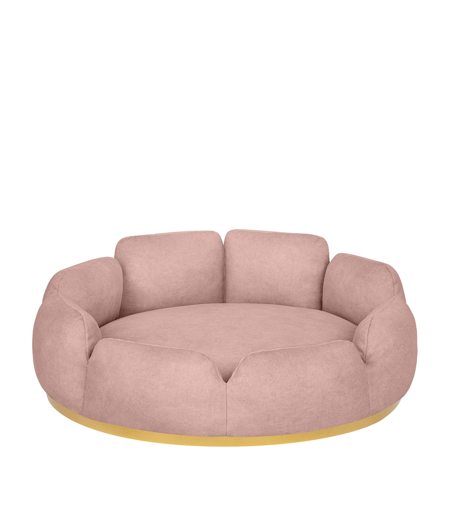Small Camelia Dog Sofa BLUSH PINK+GOLD Image 1