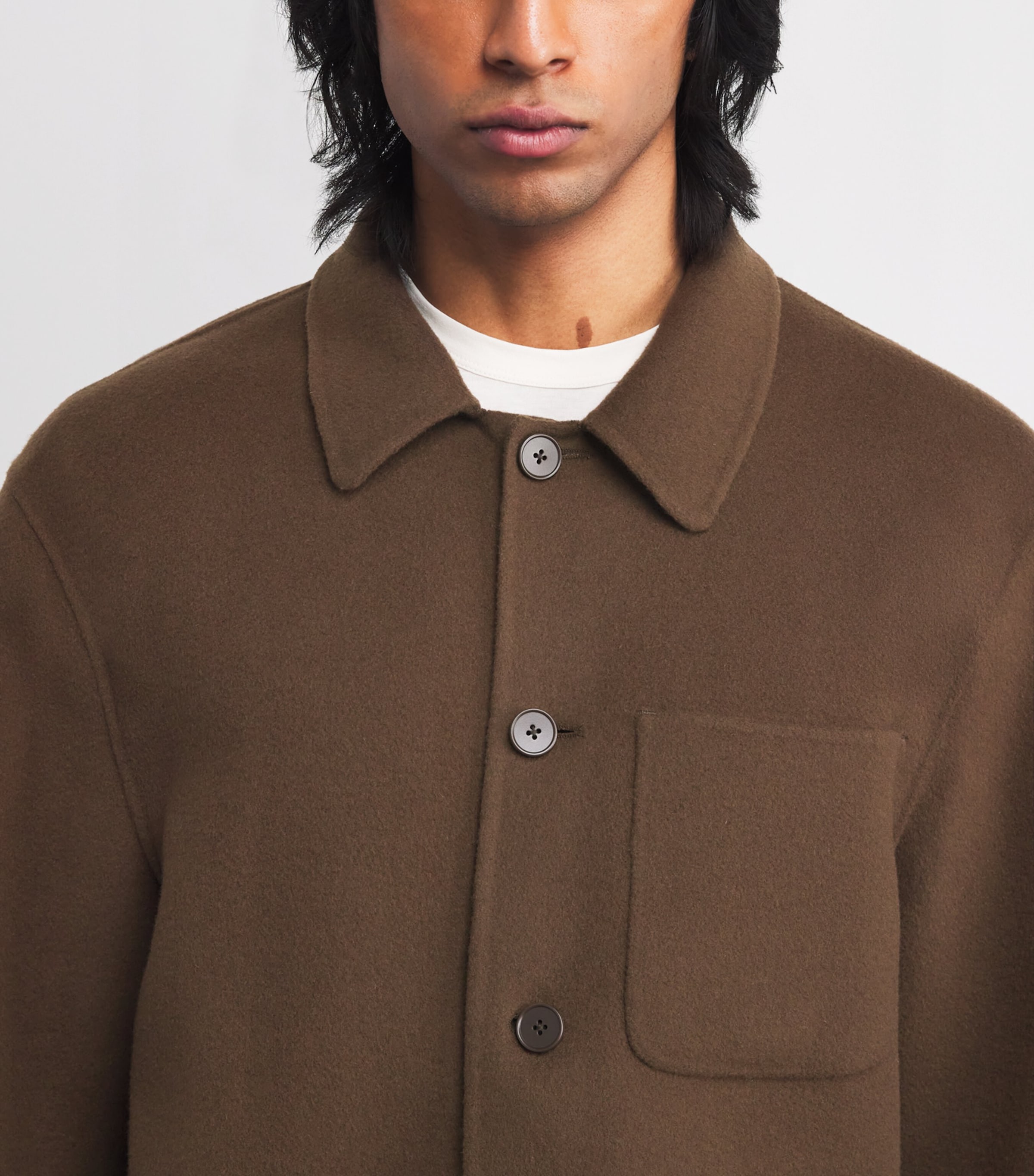Wool Overshirt ICED COFFEE Image 6