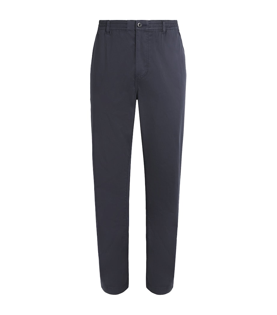 PAIGE Mens Stretch-Cotton Eberton Wide-Leg Chinos True Navy Image 1