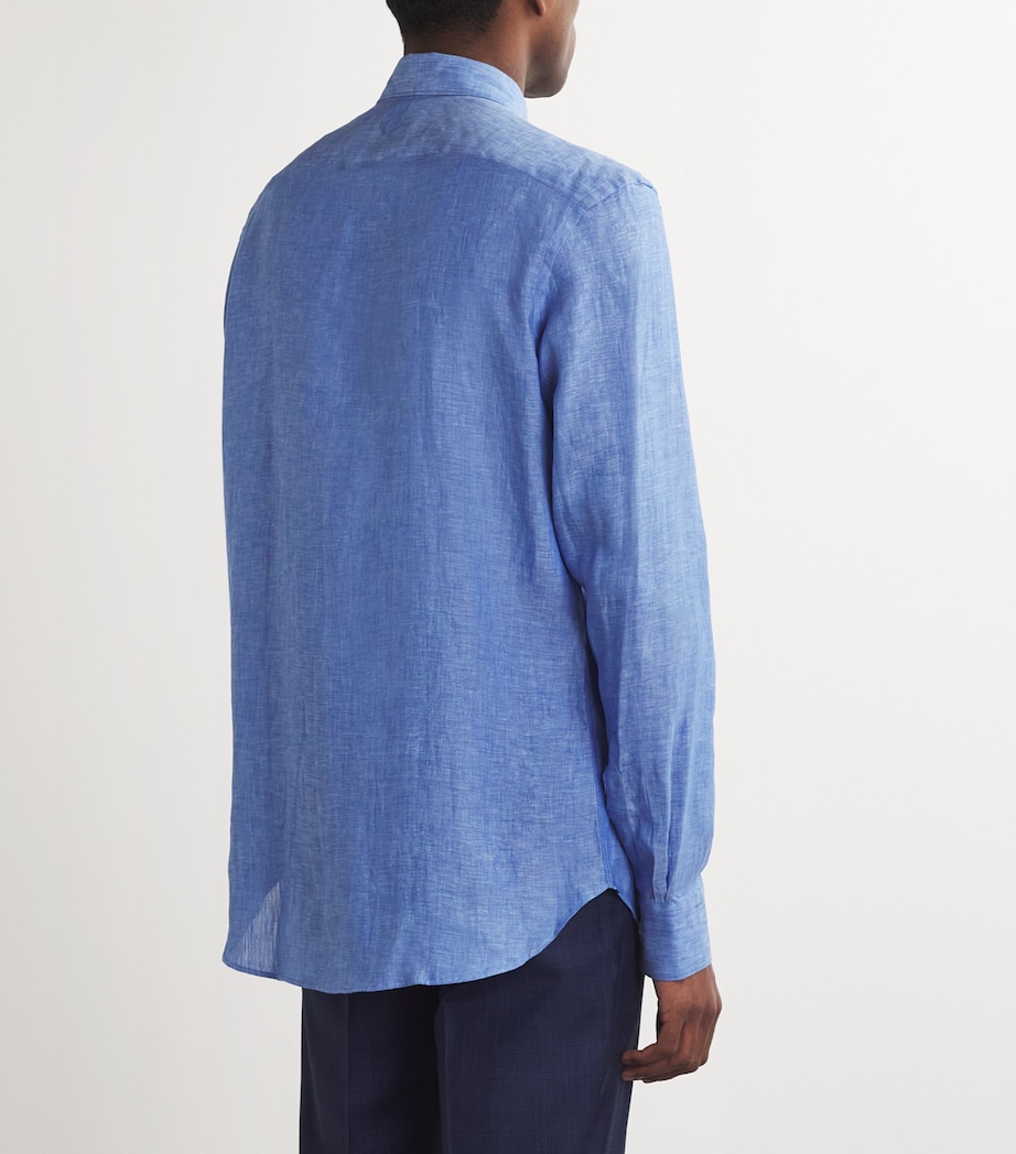 Canali Mens Linen Shirt Image 4