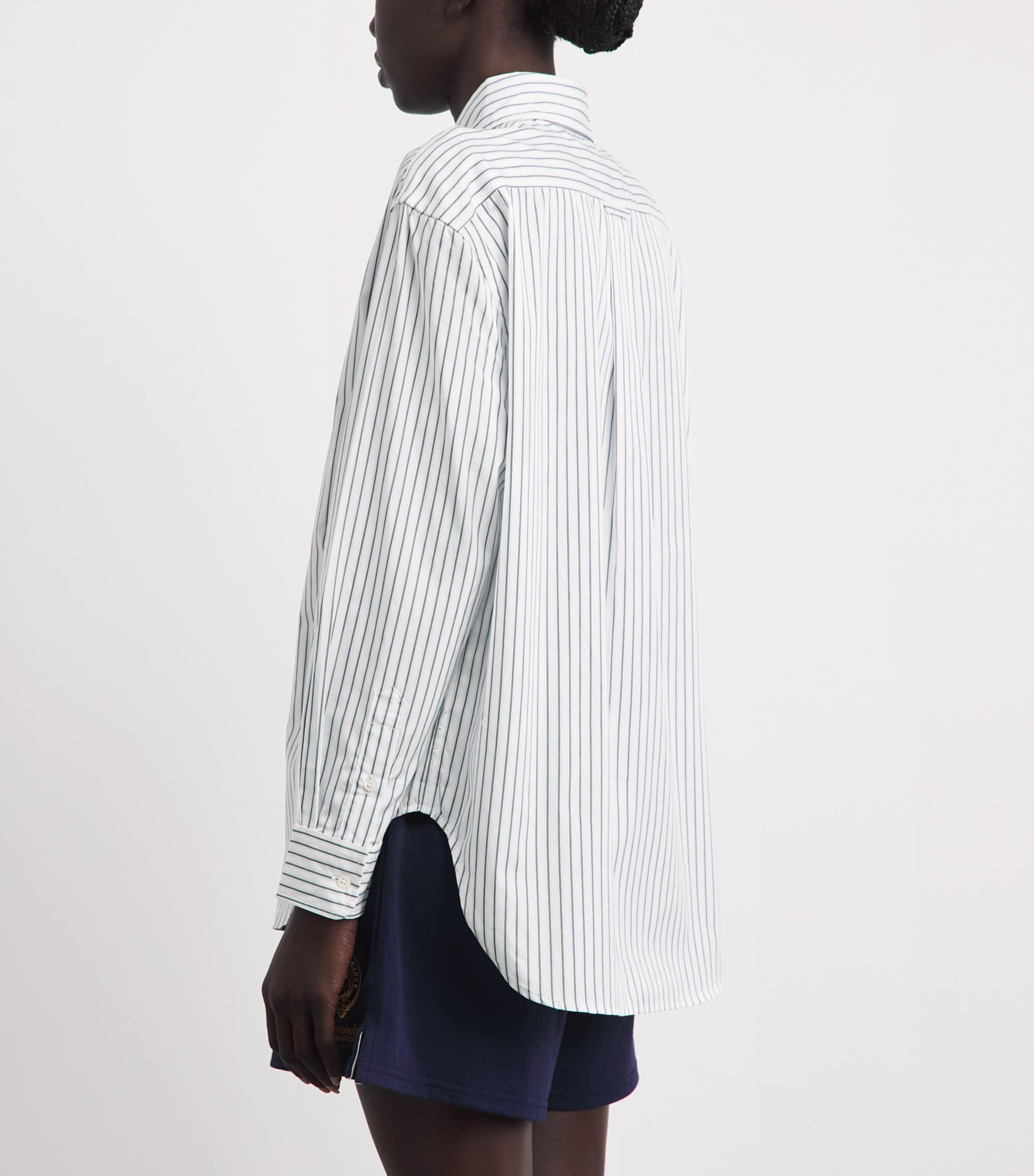 Polo Ralph Lauren Womens x Wimbledon Stripe Shirt Wht/ofc Blu/ref Nvy Image 5