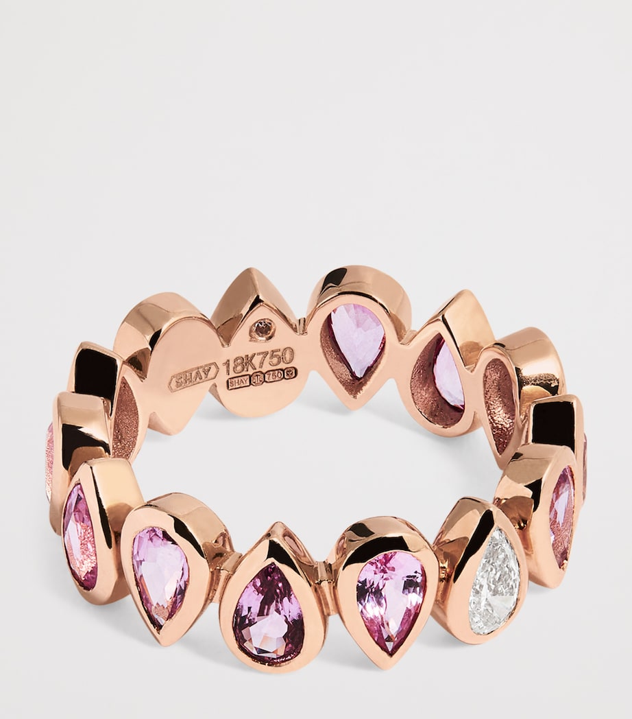 Rose Gold and Sapphire Eternity Ring ROSE GOLD Image 4