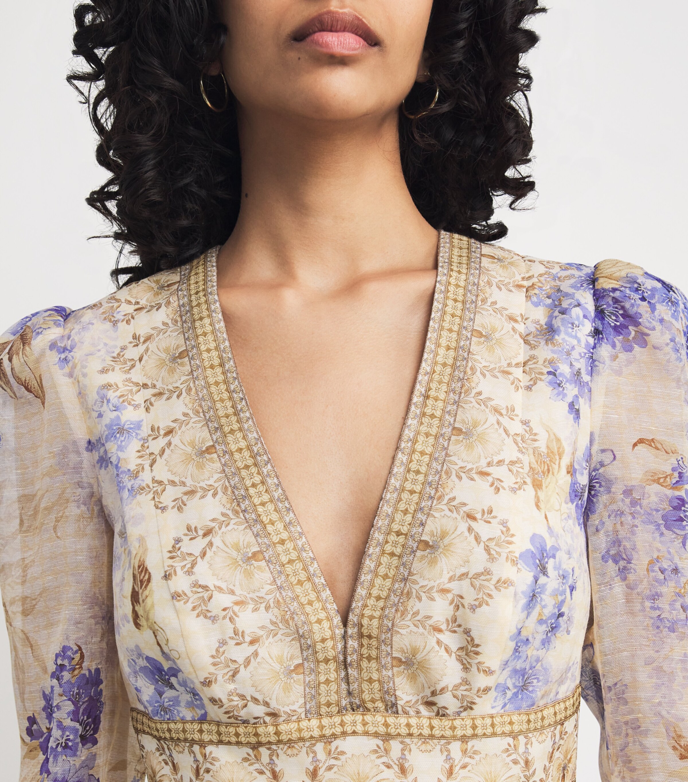 Zimmermann Linen-Silk Dawning Mini Dress | Harrods UK