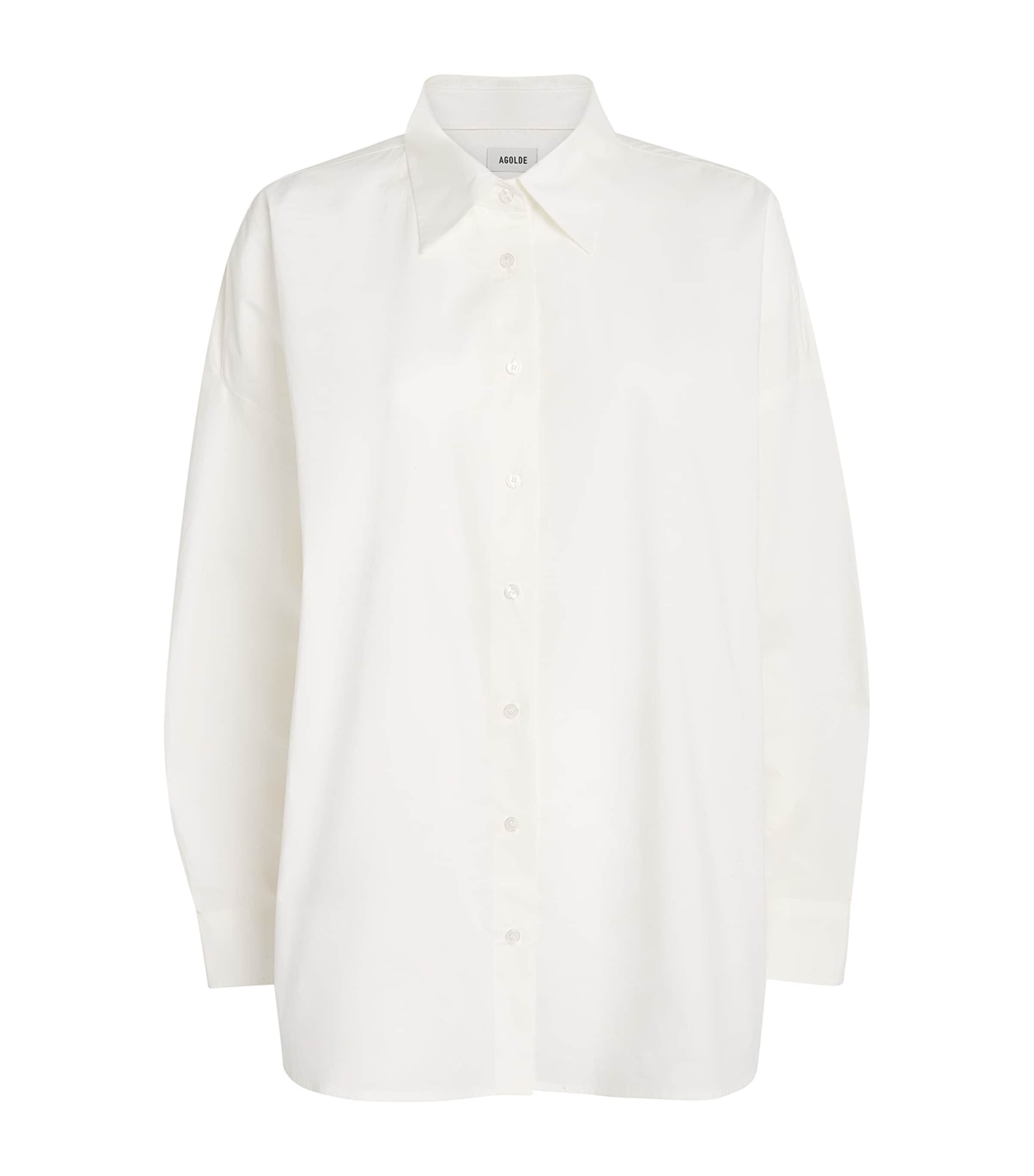 Agolde Cotton Poplin Roux Shirt In White
