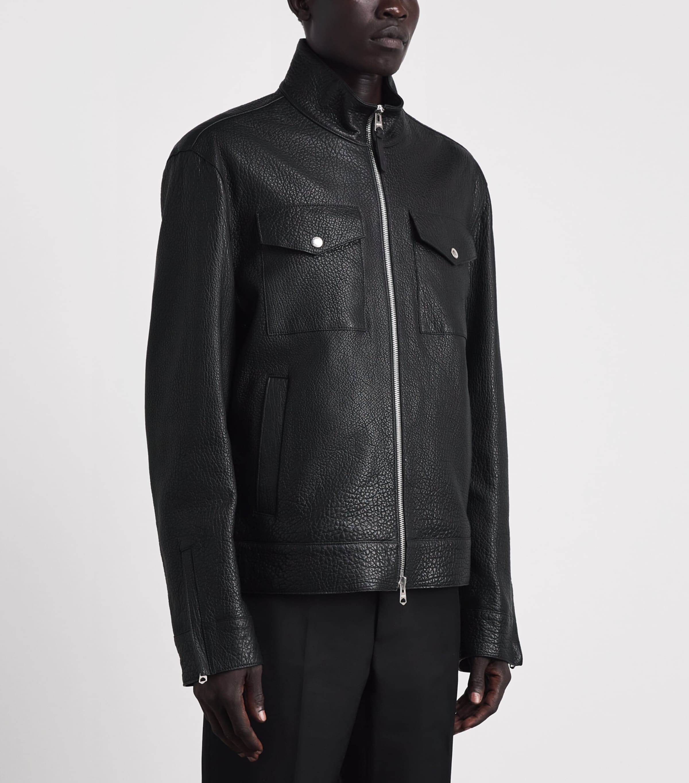 Mackage Mens Grained Otto Leather Jacket Black Image 4