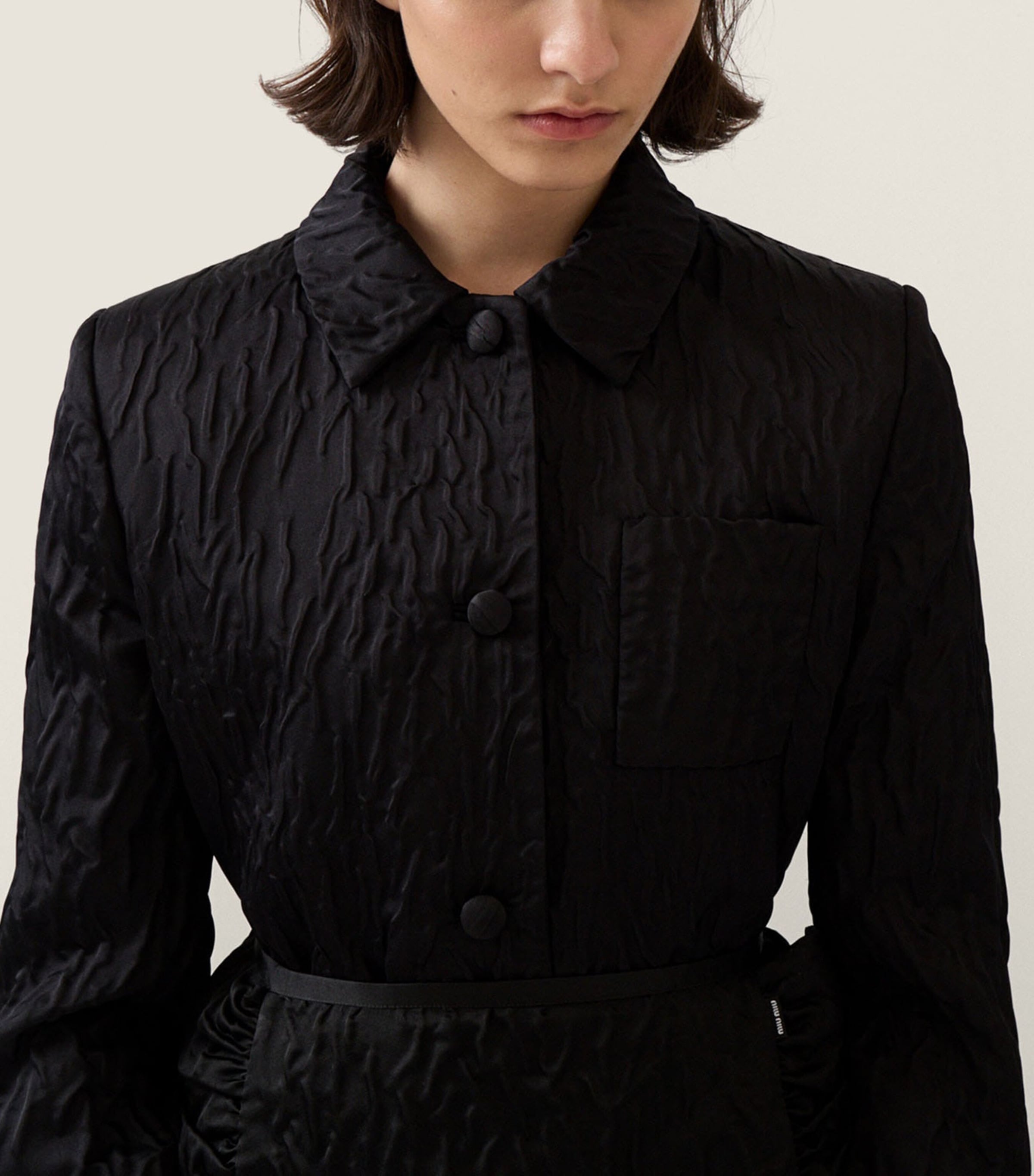 Miu Miu Womens Silk-Blend Jacket Image 4