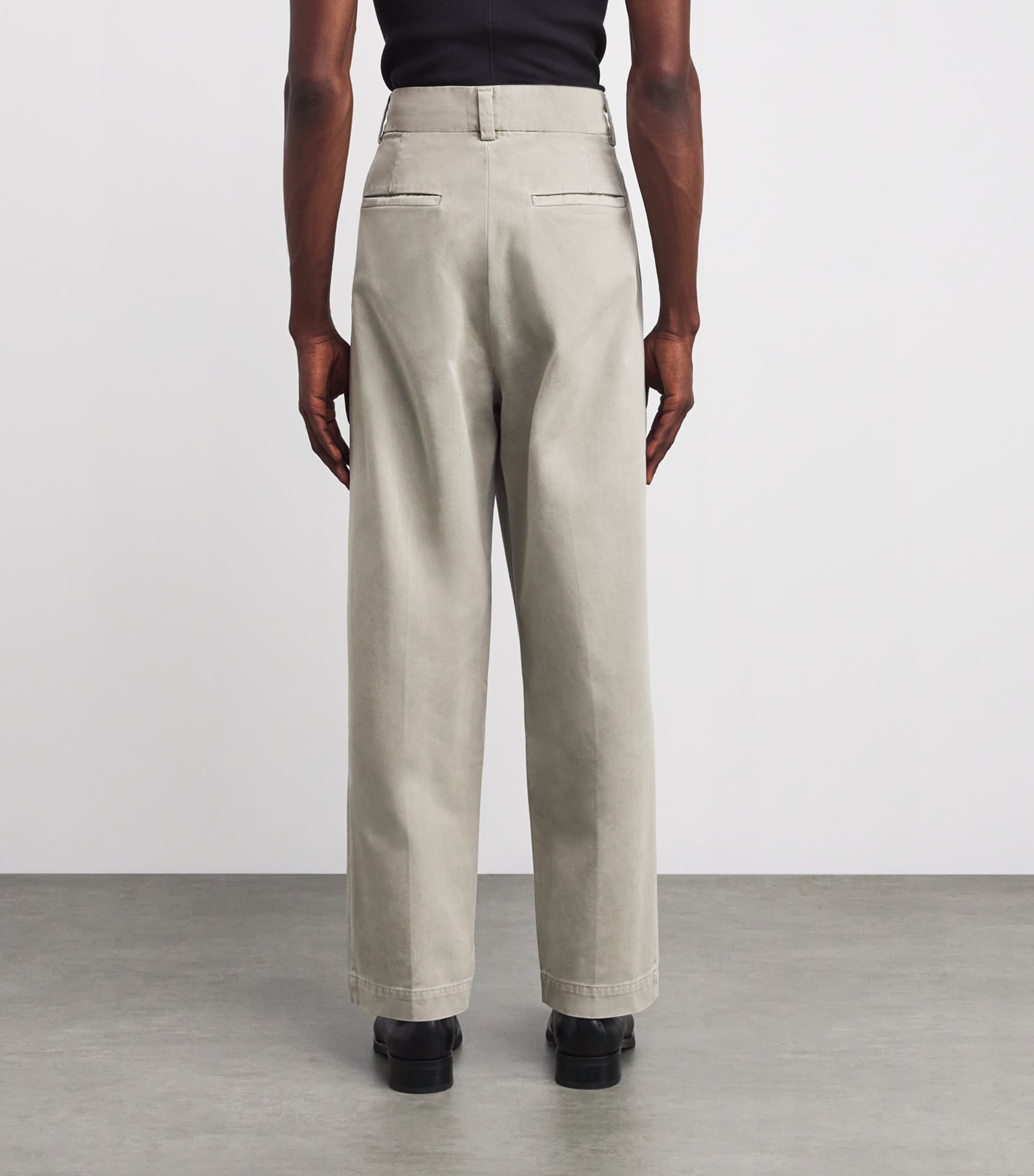 Cotton Pleated Slater Trousers WKR Image 4