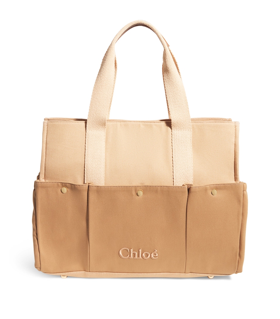 Canvas Logo Changing Bag STONE Image 1