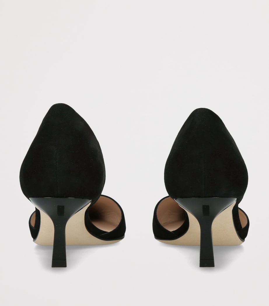 Victoria Beckham Suede D'Orsay Pumps 55 Black Image 5