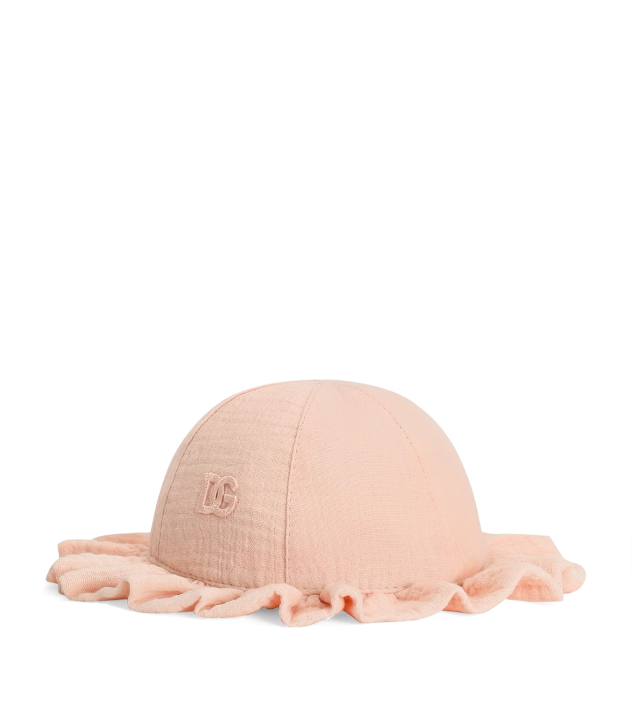 Dolce&Gabbana Kids Cotton Gauze Hat Fleish Pink Image 1