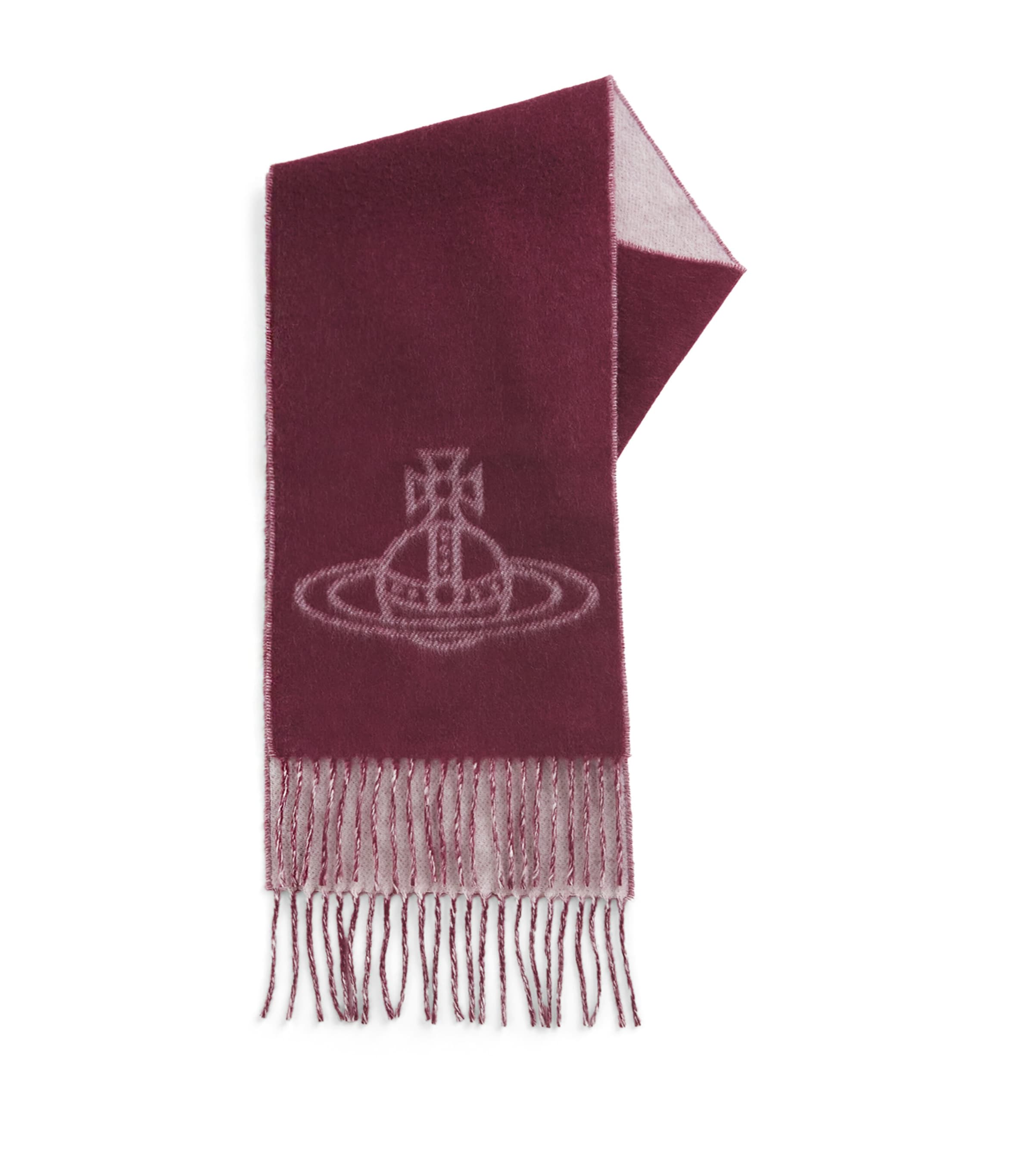 Vivienne Westwood Wool Orb Scarf Bordeaux Image 1