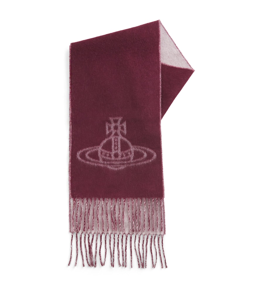 Vivienne Westwood Wool Orb Scarf Bordeaux Image 1