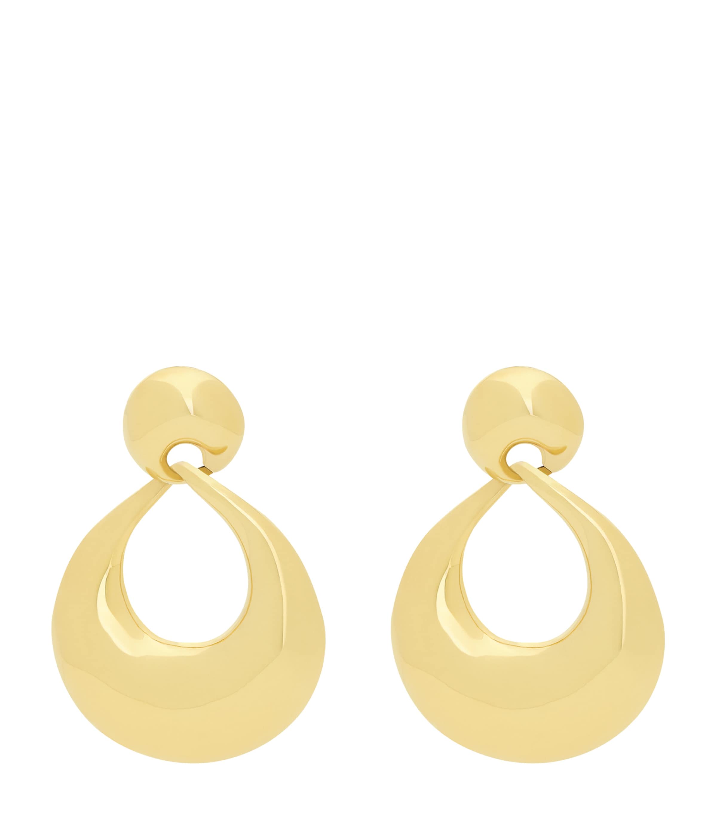 Saint Laurent Knocker Earrings In Metallic