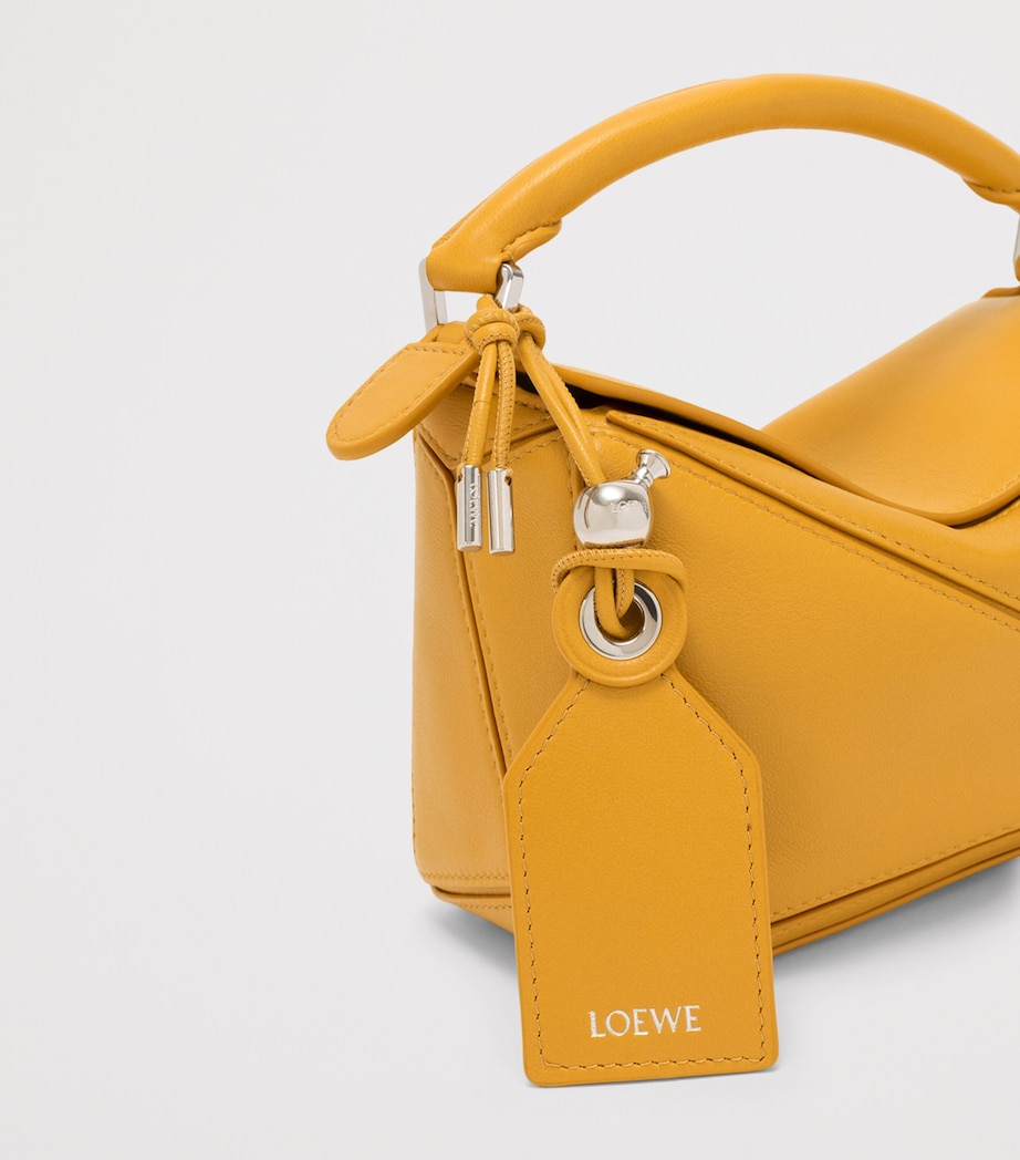 LOEWE x Paula's Ibiza Mini Lambskin Puzzle Top-Handle Bag Mustard Image 9