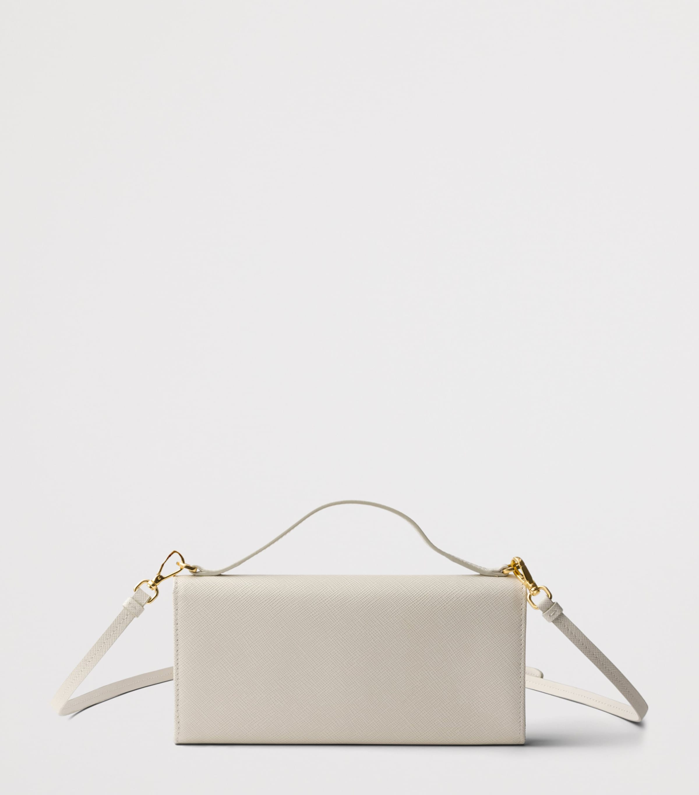 Prada Saffiano Leather Wallet with Strap Neutral Image 5