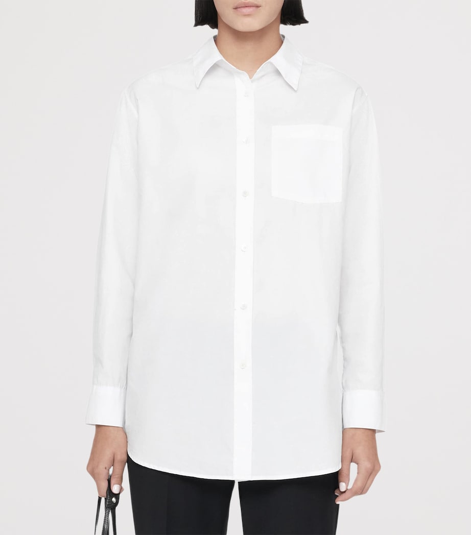 AllSaints Womens Organic Cotton Oversized Kaia Shirt White Image 3