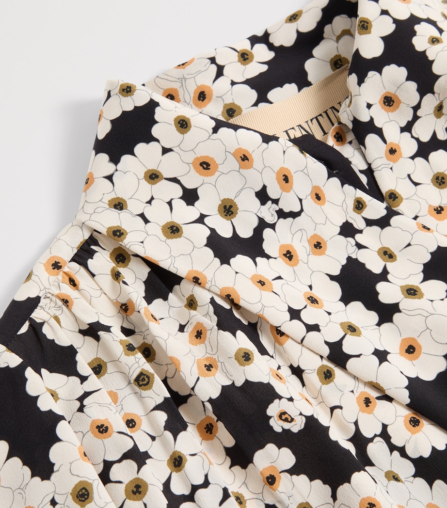Valentino Womens Silk Tie-Neck Blouse Image 3
