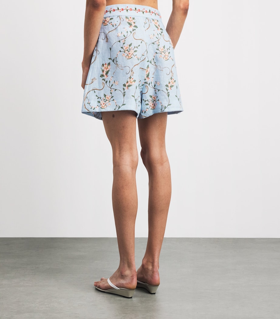 Agua By Agua Bendita Womens Linen Maratea Navegante Shorts Image 5