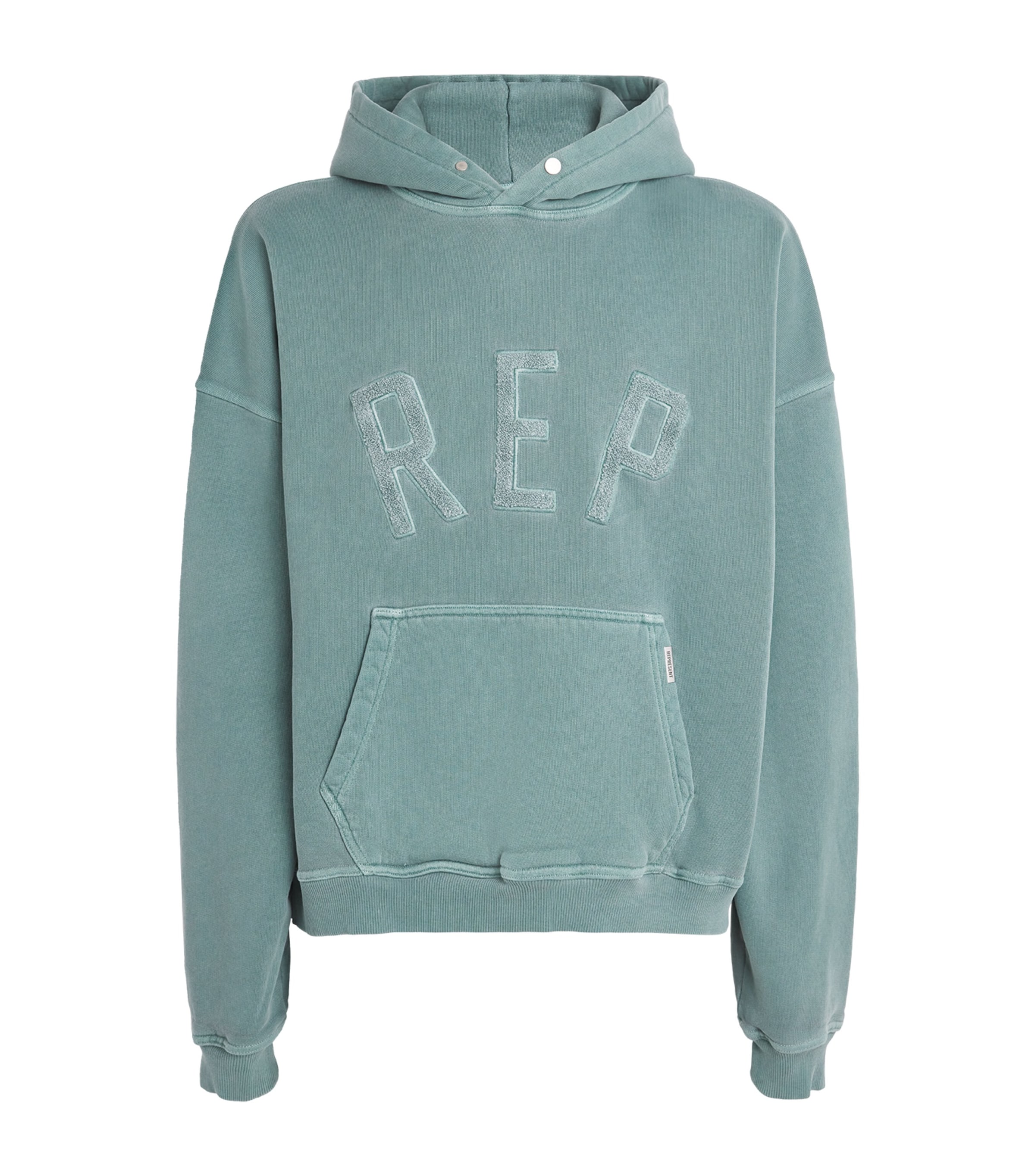 Shop Represent Cotton Applique Hoodie In Blue