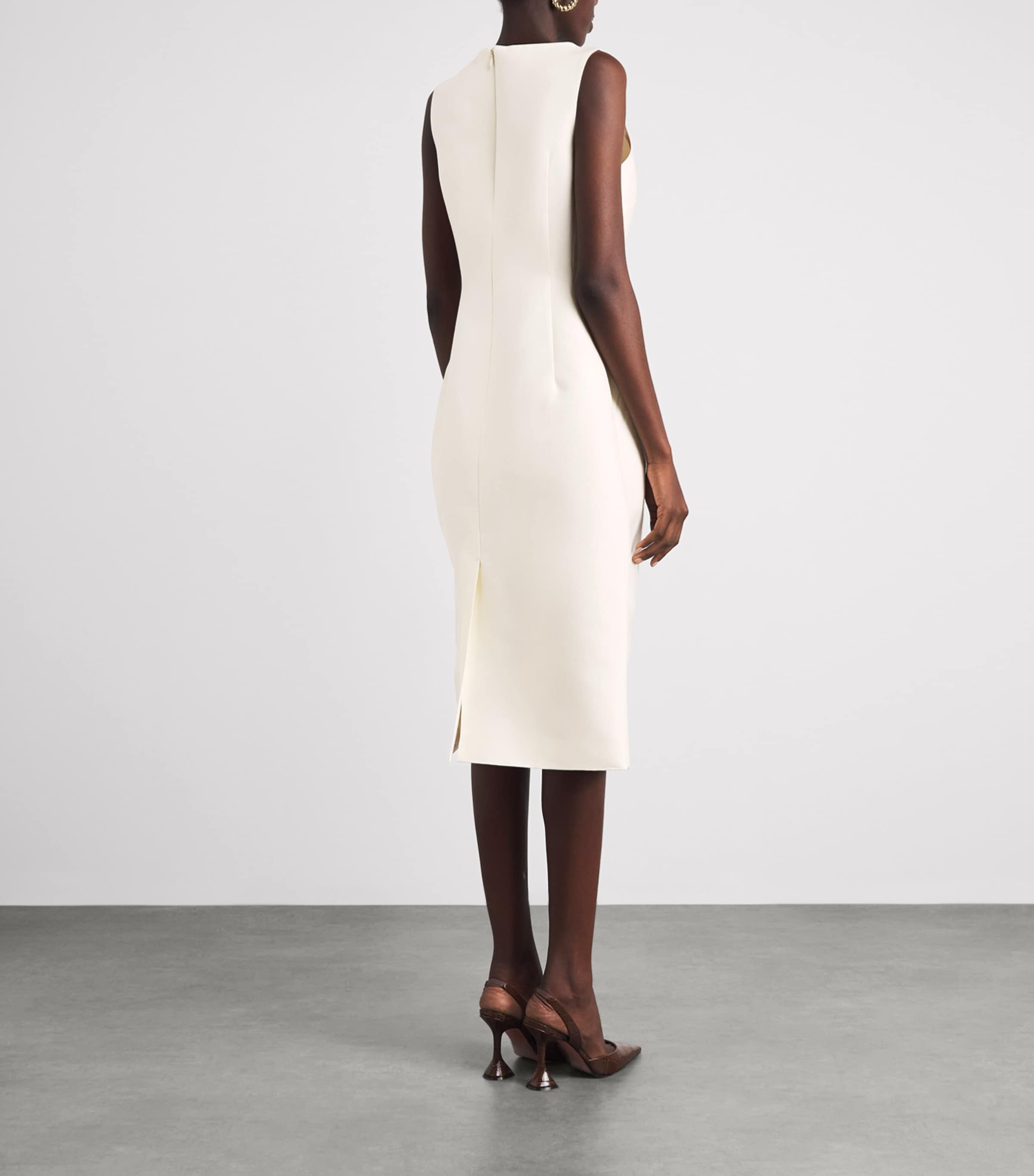 LEO LIN Womens Wool-Silk Eleanor Midi Dress Wildflower Image 4