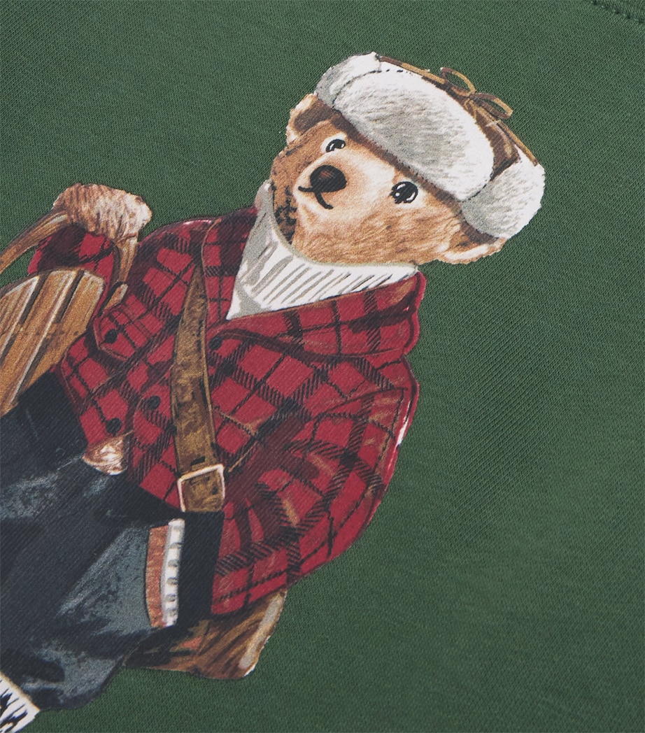 Cotton-Blend Polo Bear Sweatshirt (2-7 Years) GREEN Image 3