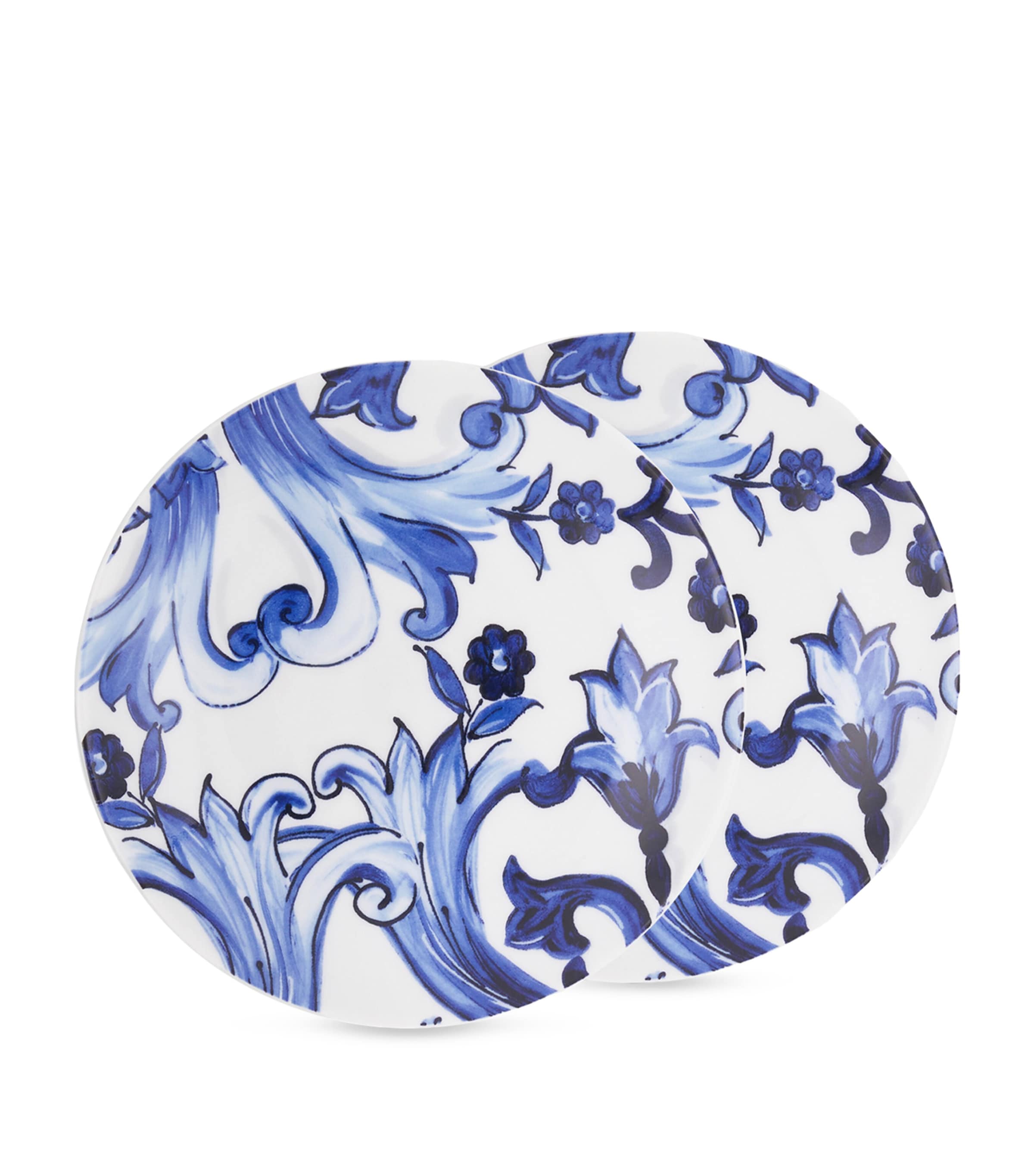 Set of 2 Blu Mediterraneo Dessert Plates (19cm) UB008 FIORE PIC BLU Image 3