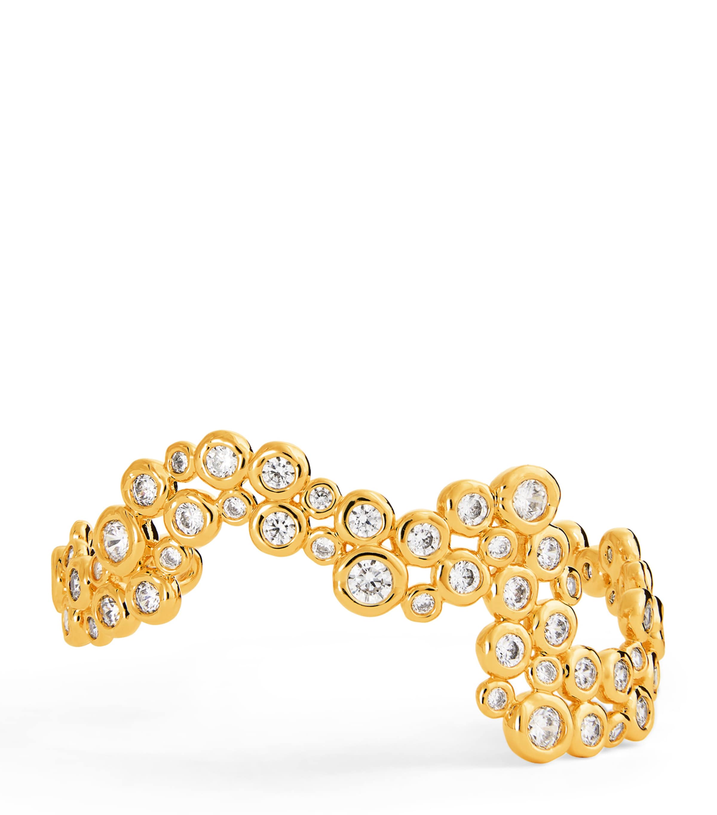 ALEXIS BITTAR GOLD-PLATED CRYSTAL ASTERALES CUFF