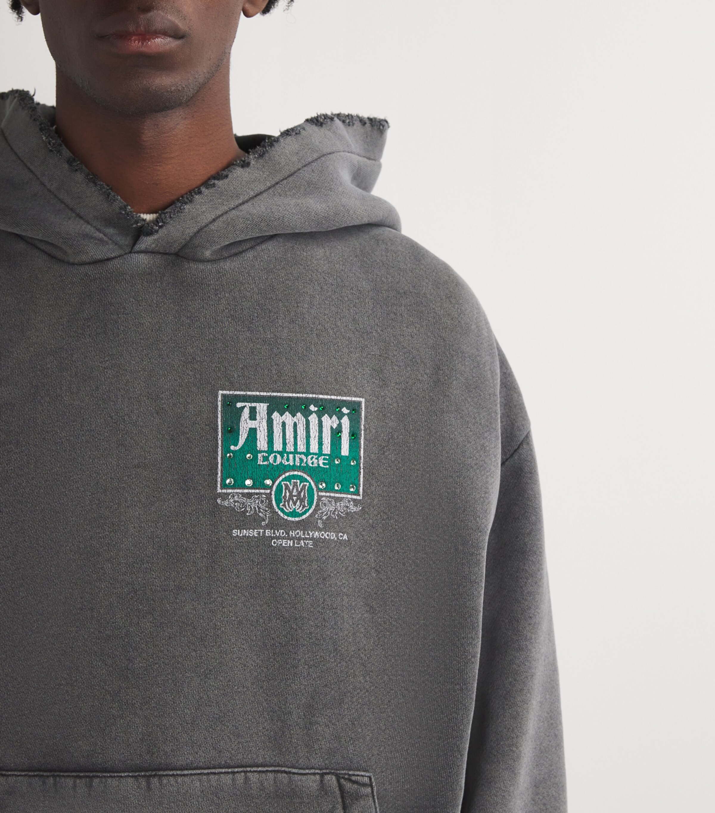 AMIRI Black Relaxed Vintage Crystal Hoodie | Harrods US