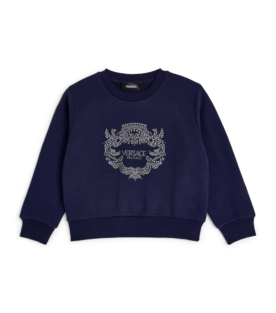 Embellished Crest Sweatshirt (3-5 Years) 2UT00-NAVY+SILVER Image 1