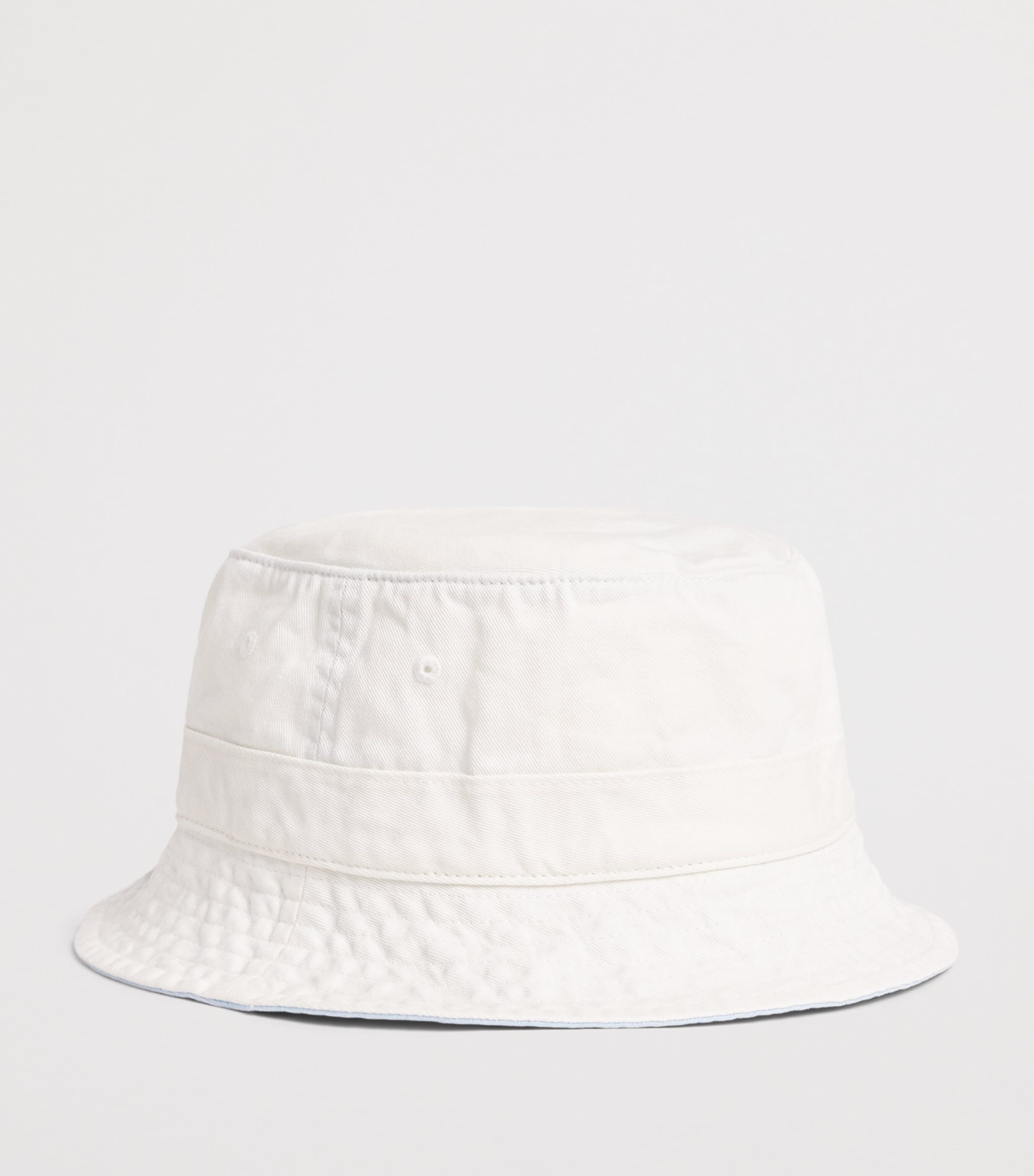 Polo Ralph Lauren Cotton Twill Polo Bear Bucket Hat Dckwsh Wht W/nprt Br Image 3
