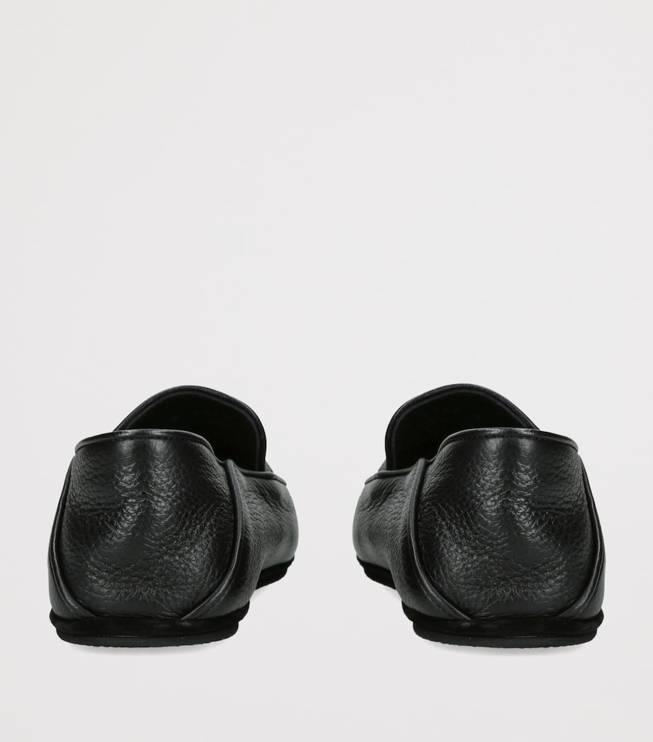 John Lobb Leather Kingston II Slippers Black Image 4