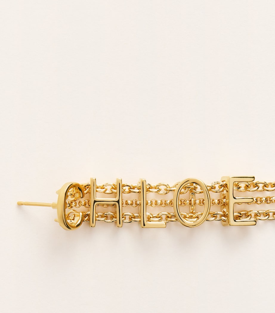 Chloé Mini Belt Drop Earrings Vintage Gold Image 4