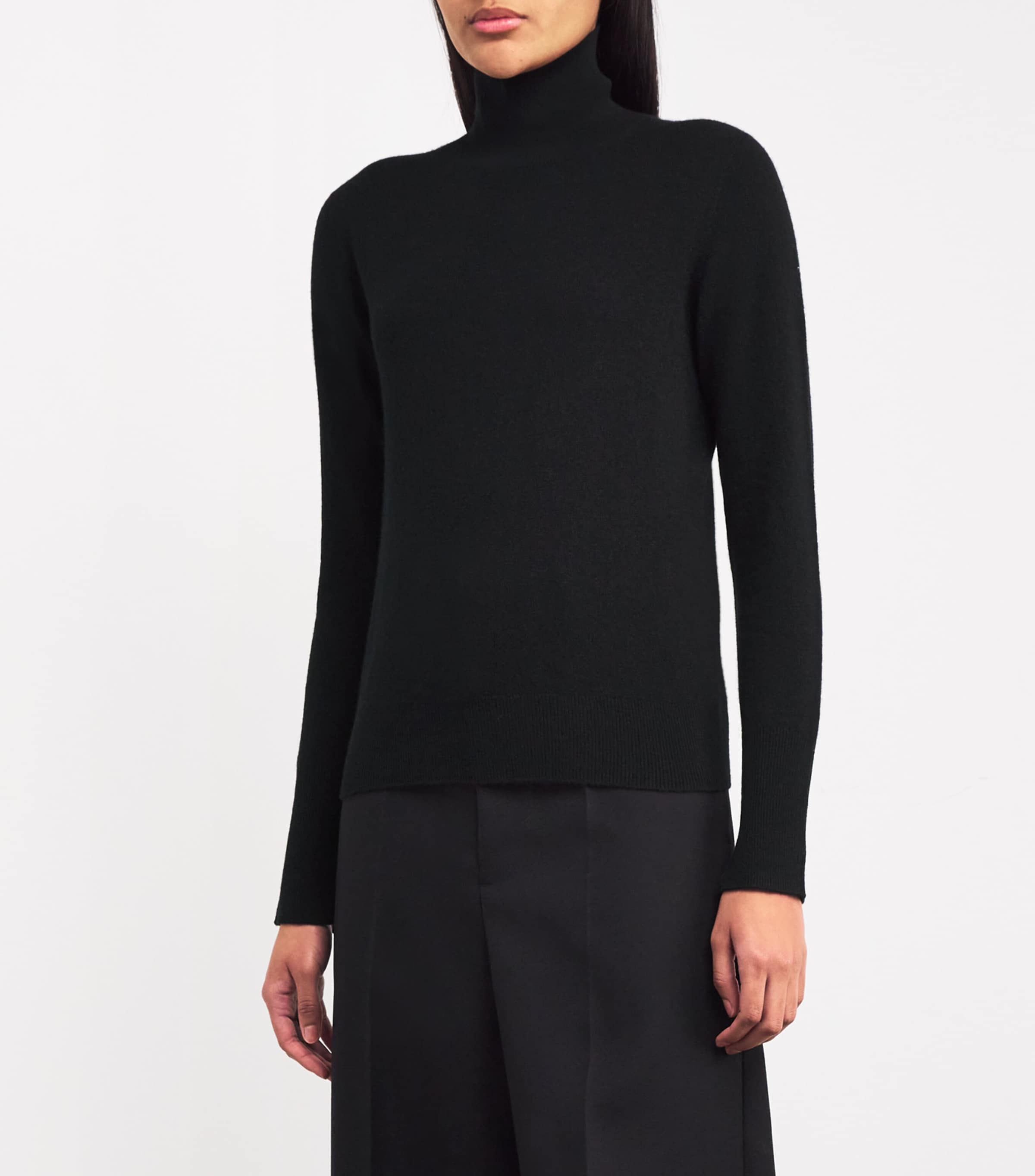Light Pure Cashmere High-Neck Sweater BLACK Image 3