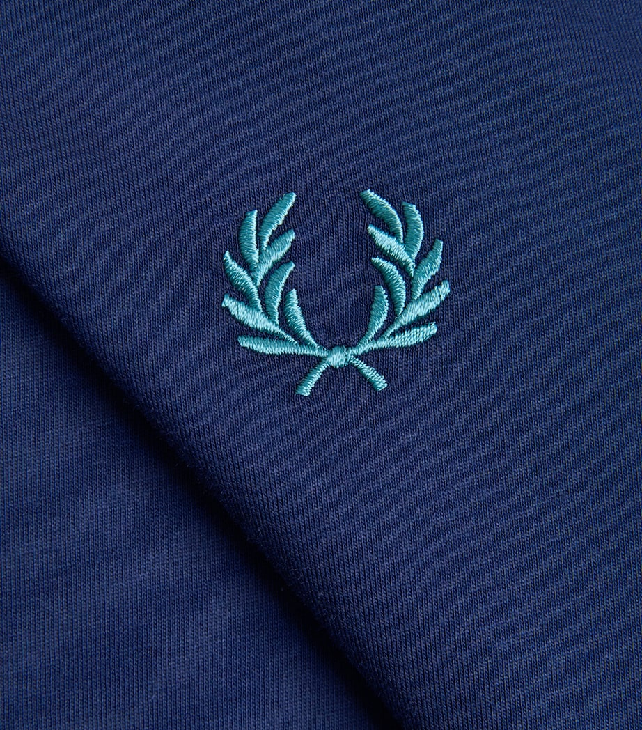 Fred Perry Mens Cotton Twin Tipped T-Shirt T Blue/whit/mint Image 6