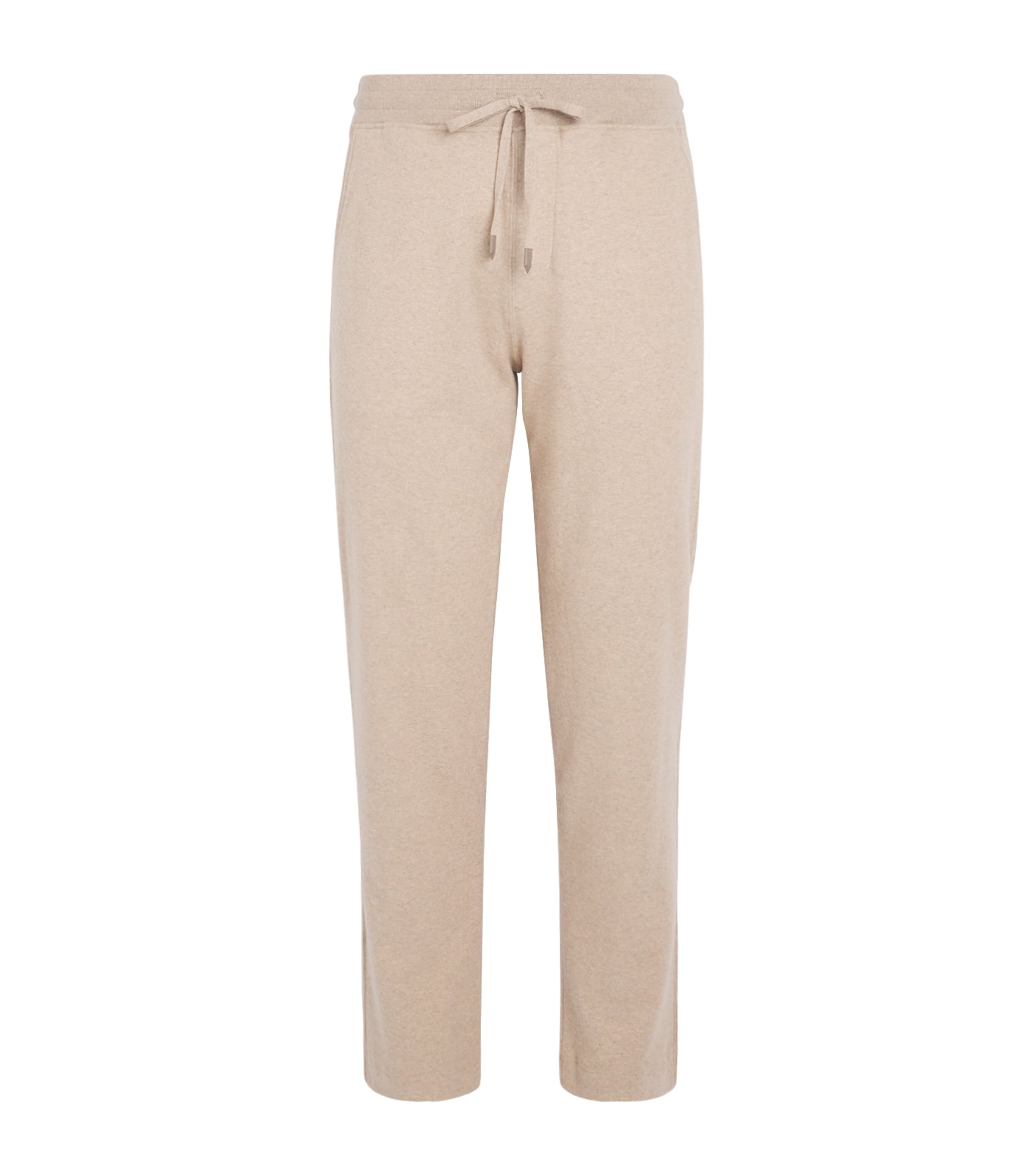 Canali Cotton-cashmere Sweatpants In Neutral