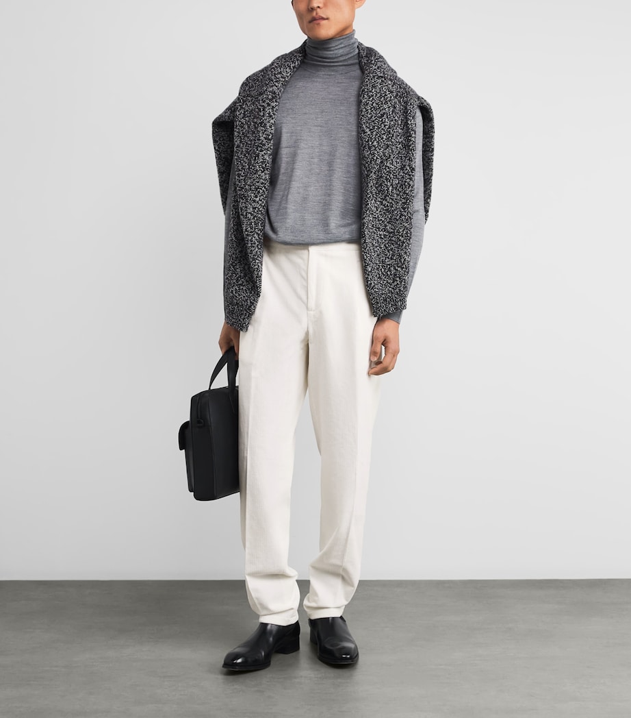 Corduroy Pleated Trousers 010 Image 2