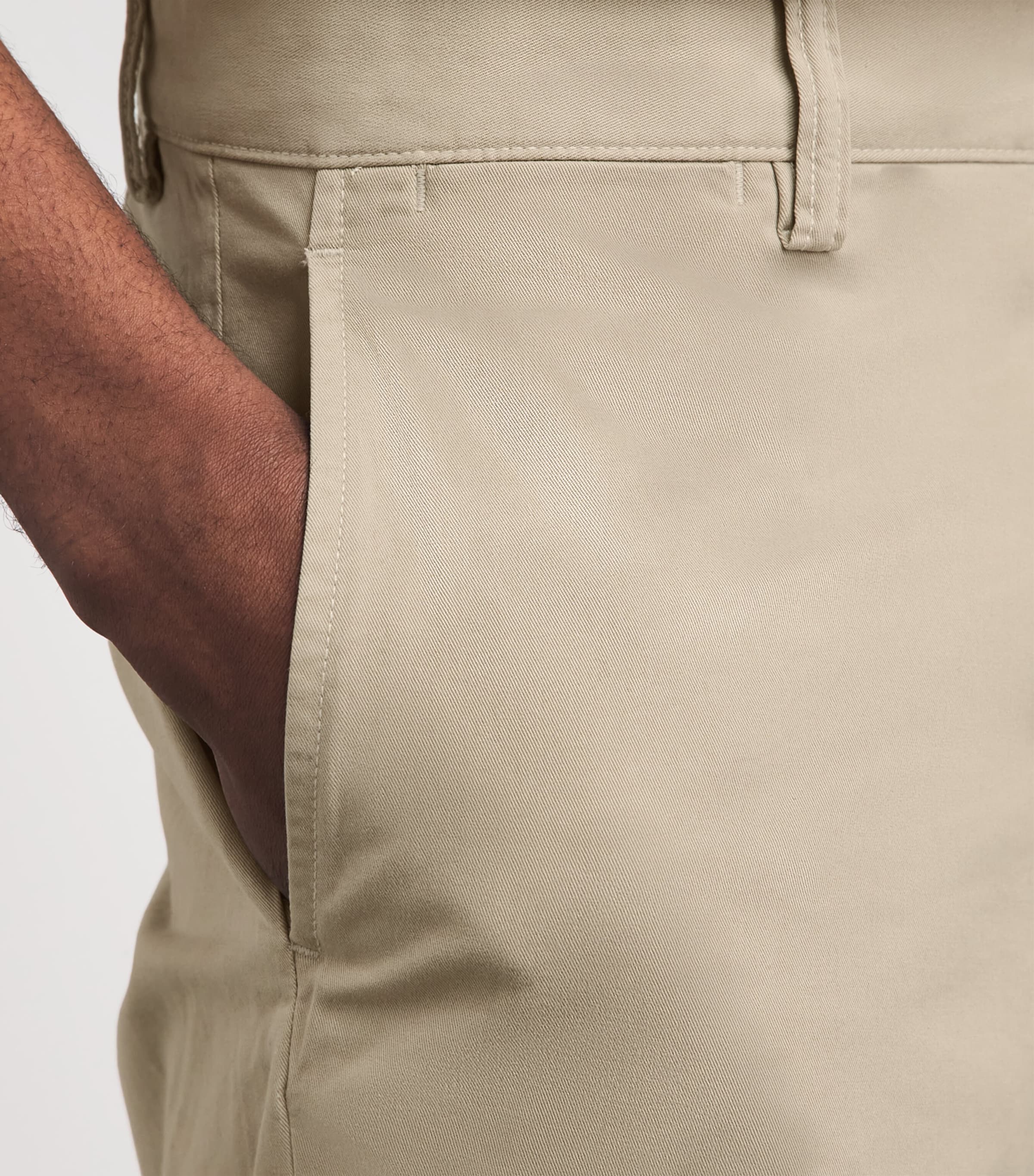 Polo Ralph Lauren Mens Stretch-Cotton Bedford Shorts Khaki Tan Image 3