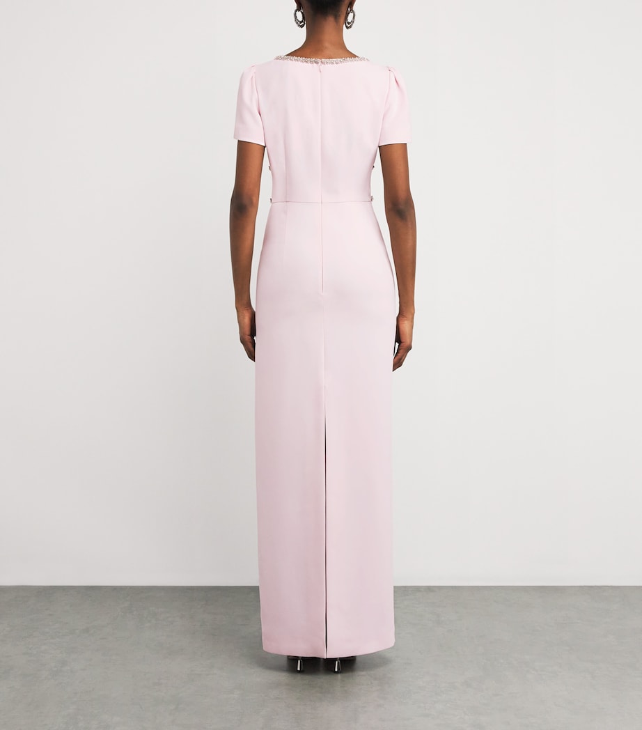 Crystal-Embellished Rose Maxi Dress PINK Image 3