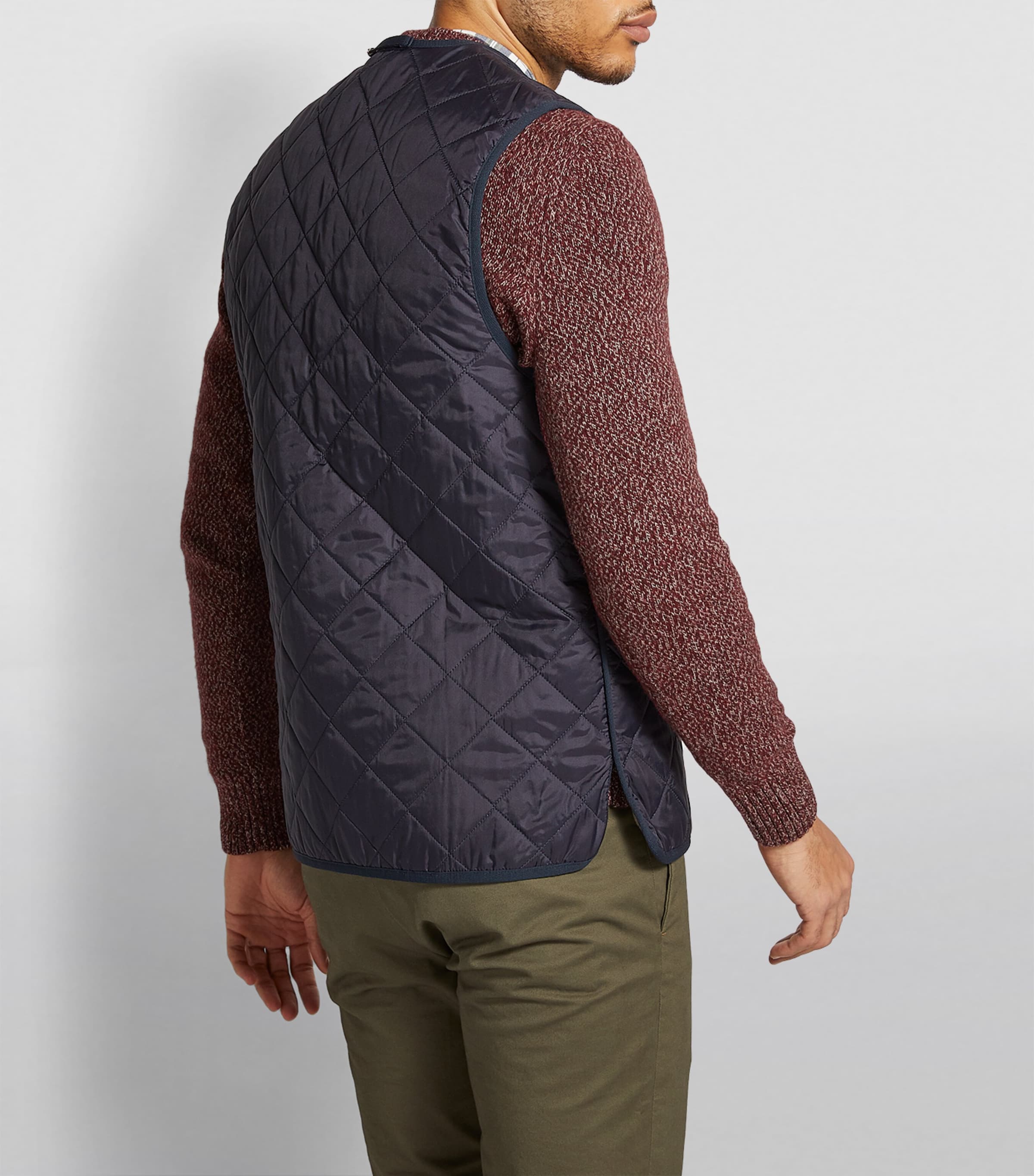 Quilted Zip-In Liner Gilet NAVY Image 5