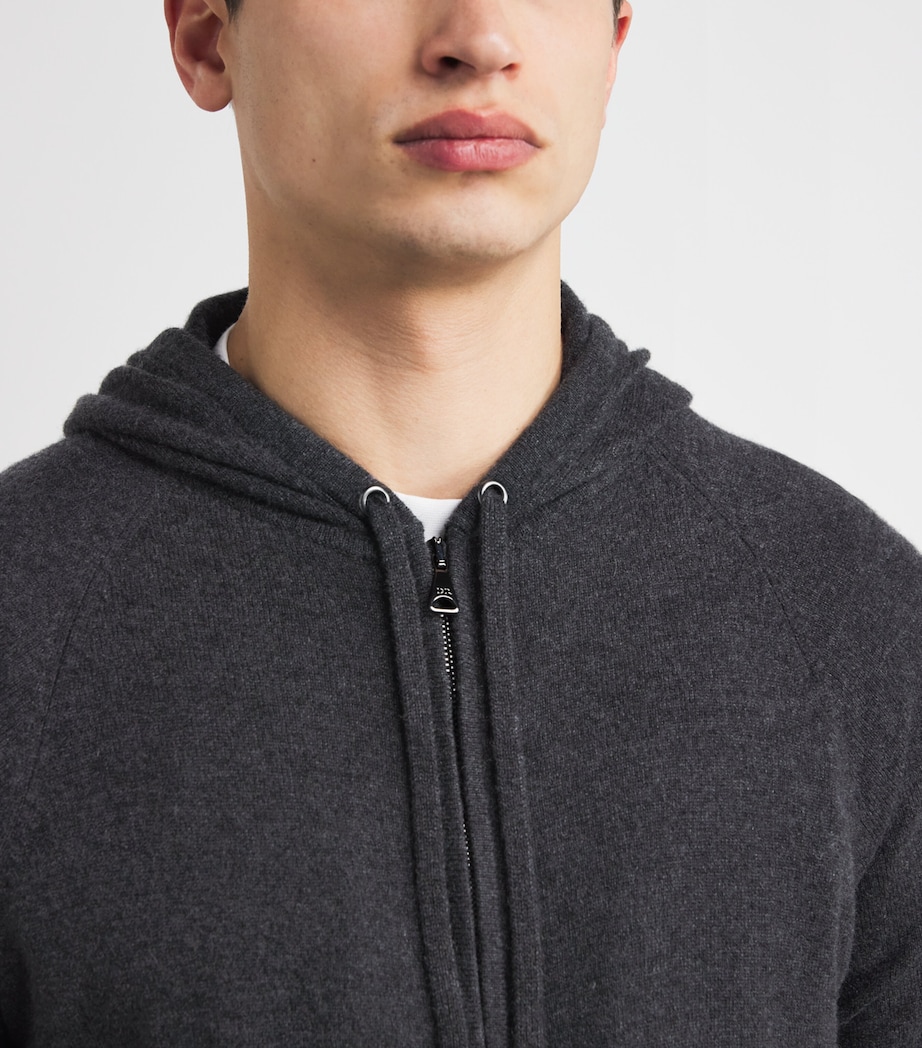 Cashmere Finley Zip-Up Hoodie CHARCOAL Image 6