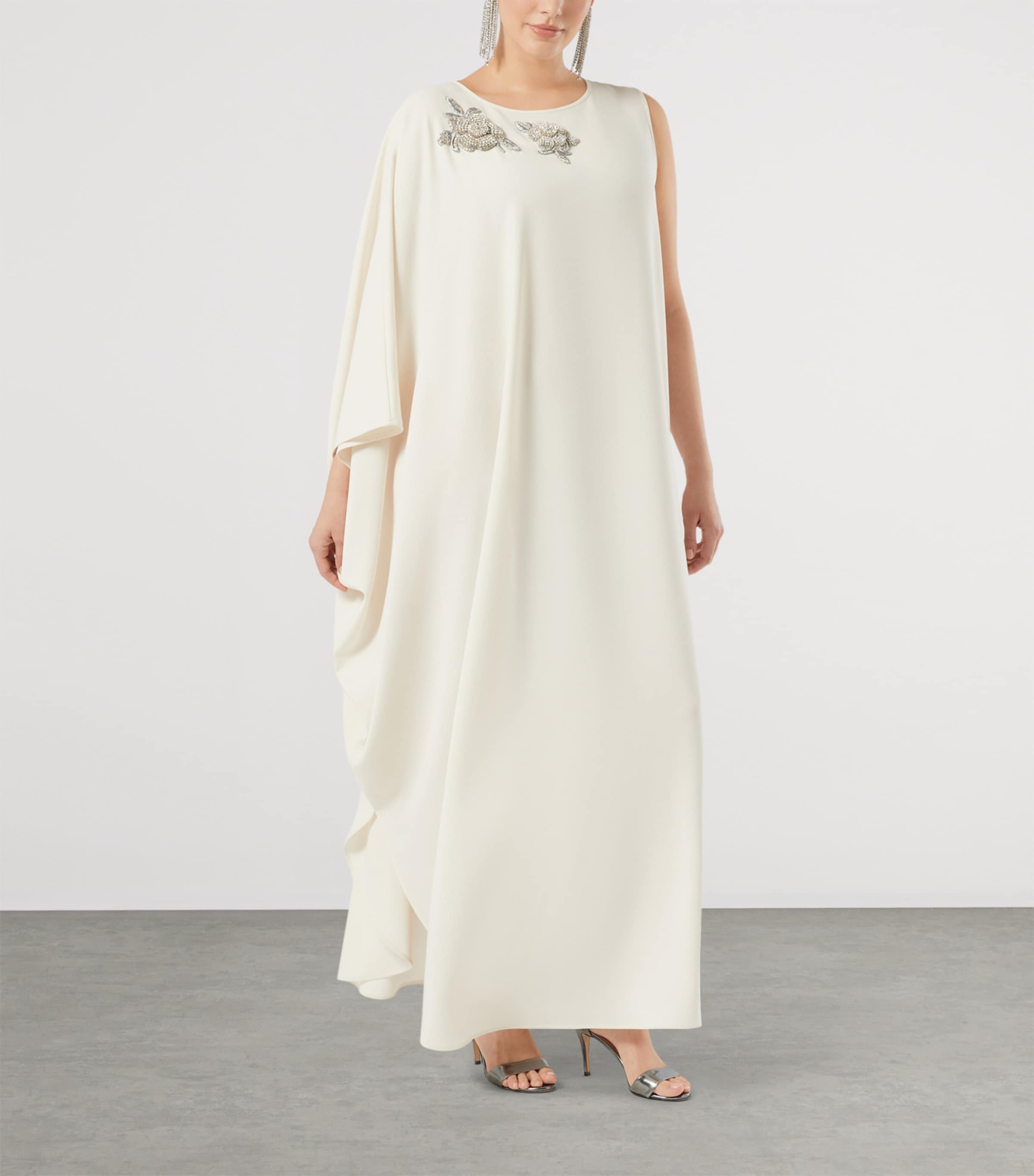 Marina Rinaldi Womens Embellished Maxi Dress Ivory Image 4