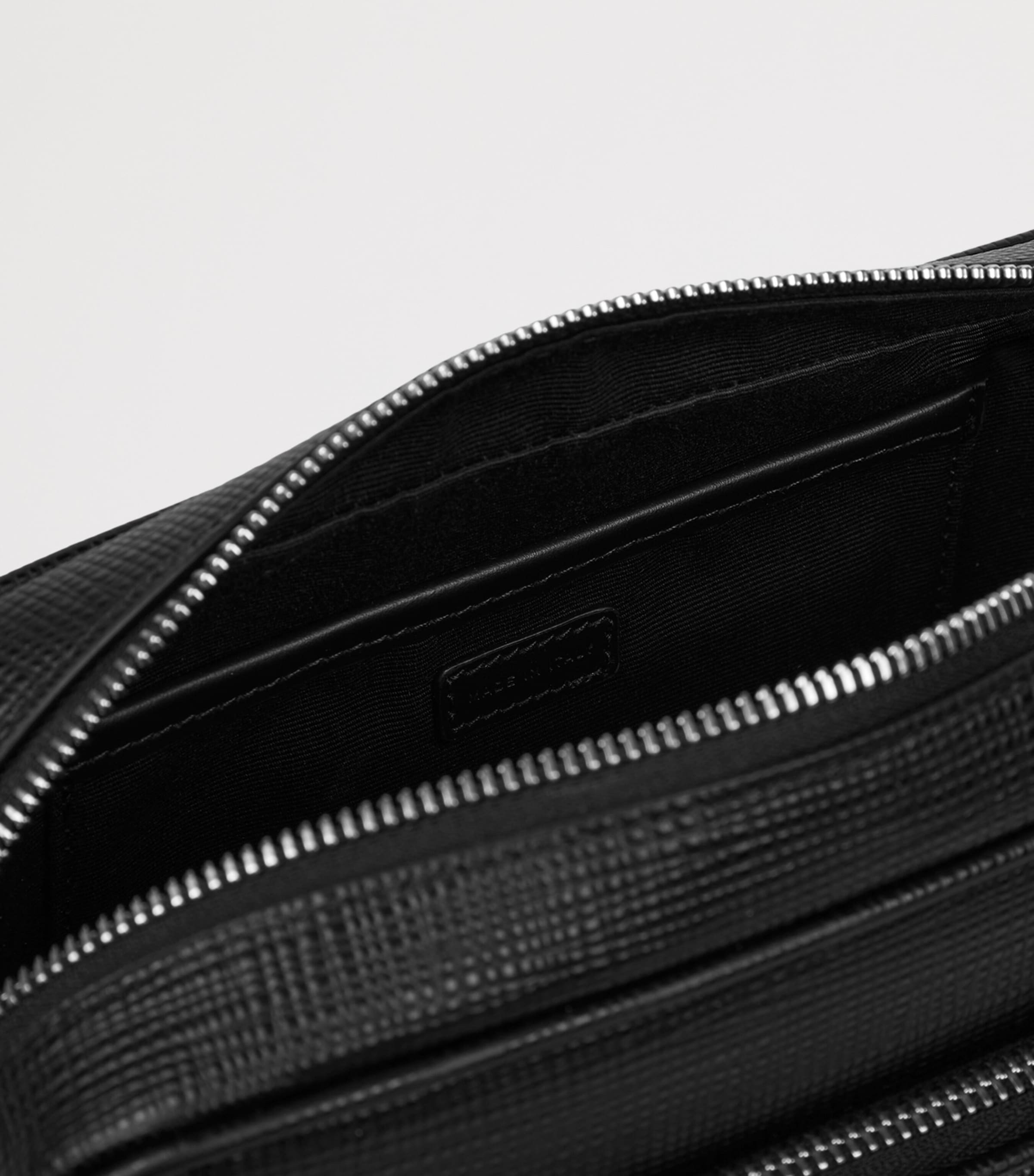 Smythson Leather Panama Cross-Body Bag Black Image 6